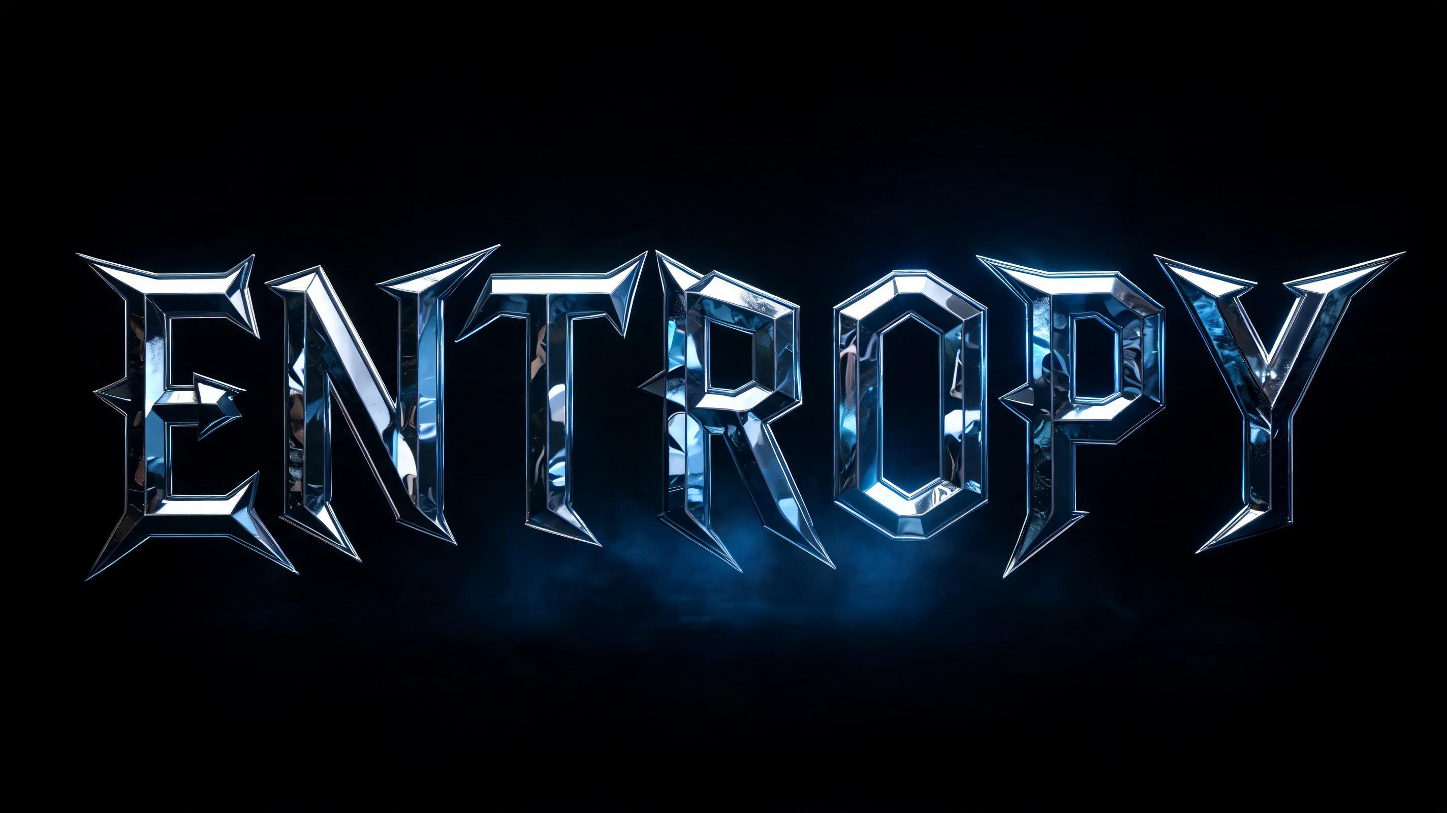 "ENTROPY" — Chrome Metal 3d | AI Text Effect Generator