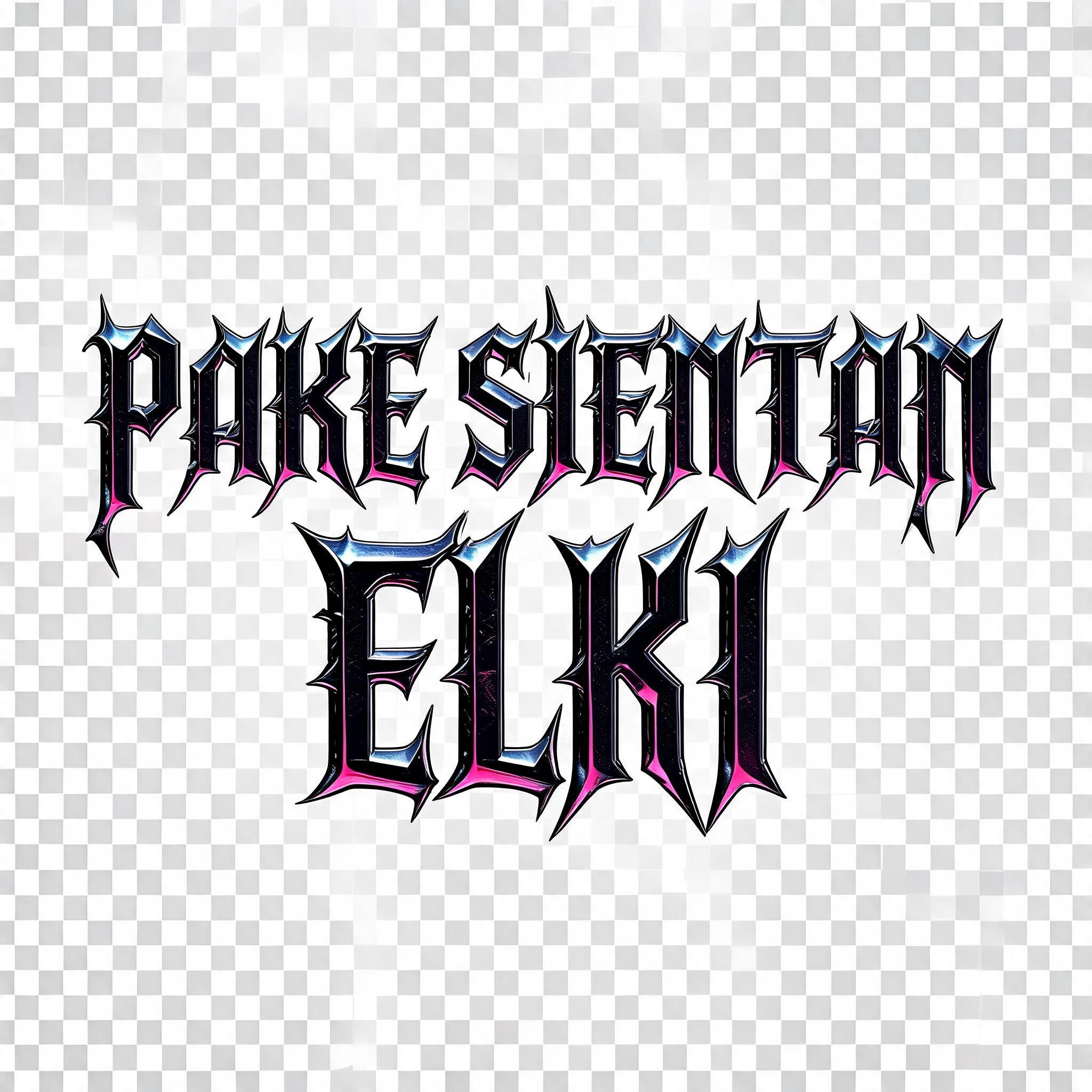 "PAKE SIENTAN ELKI" — Y2k Liquid | AI Text Effect Generator