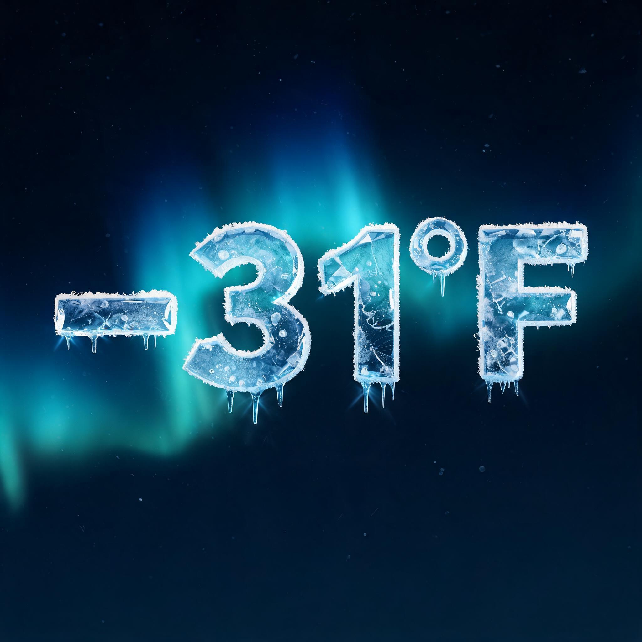 "-31°F" — Glass Frozen | AI Text Effect Generator