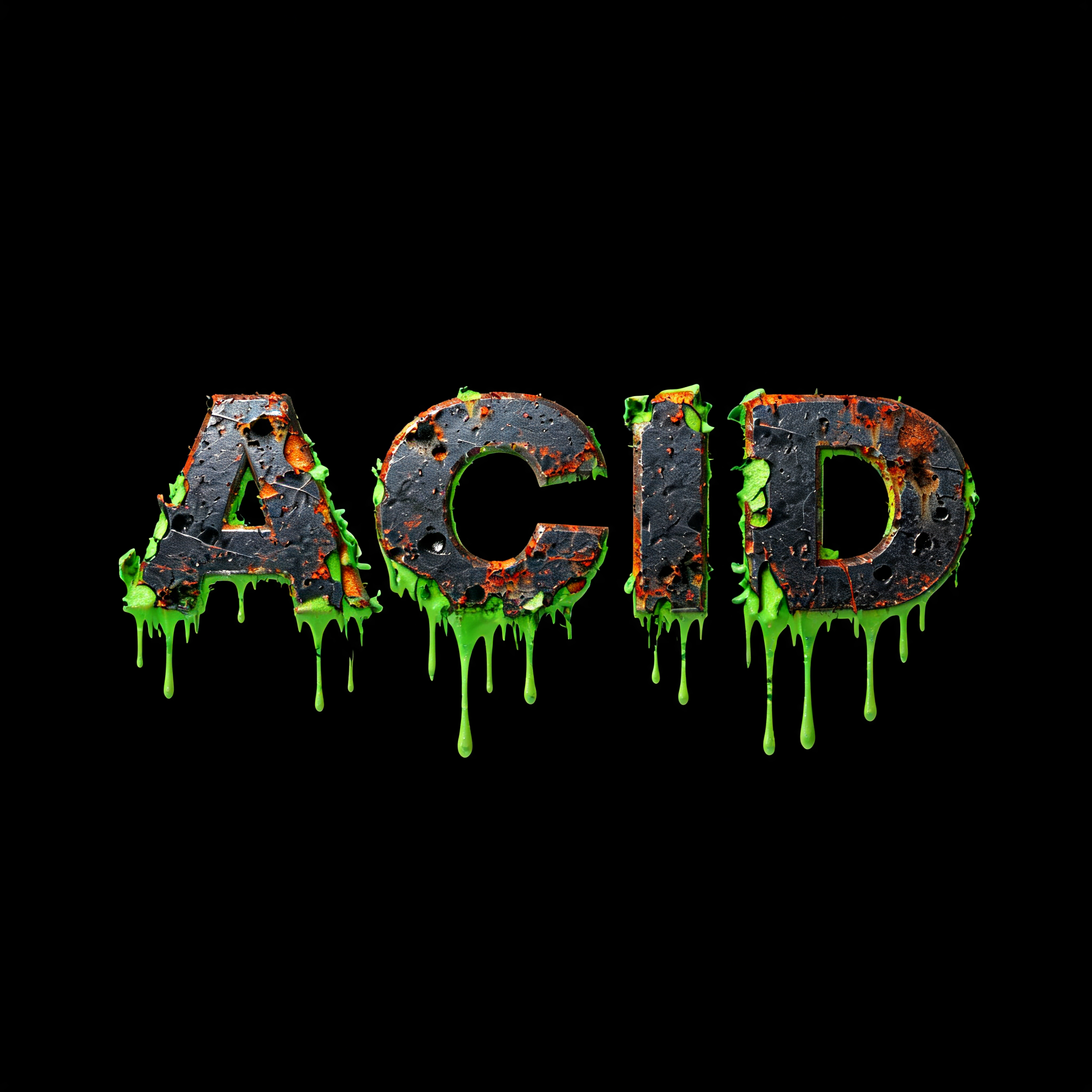"ACID" — Cyberpunk Acid Rain text effect