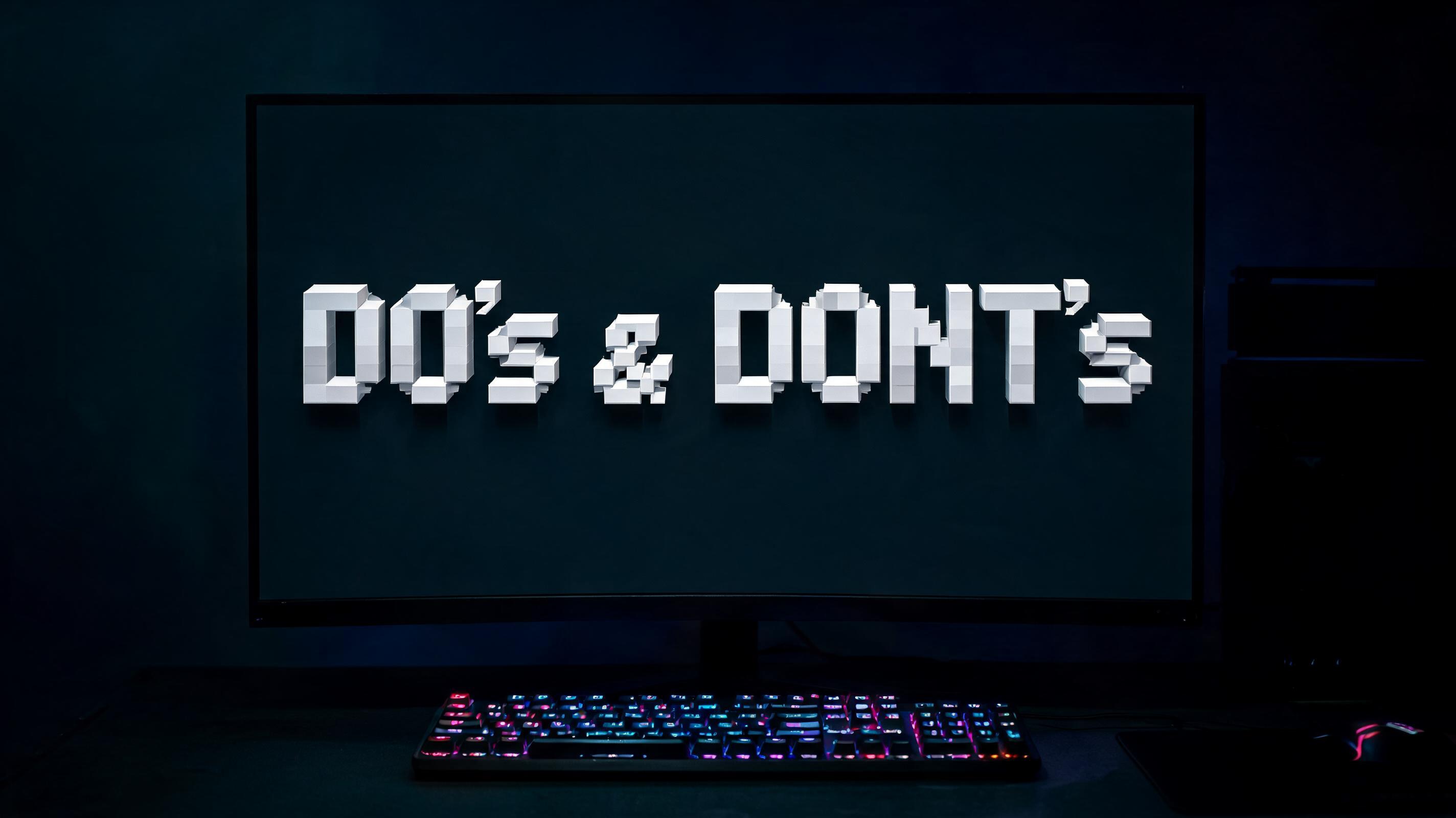 "DO's & DONT's" — Pixel Art | AI Text Effect Generator