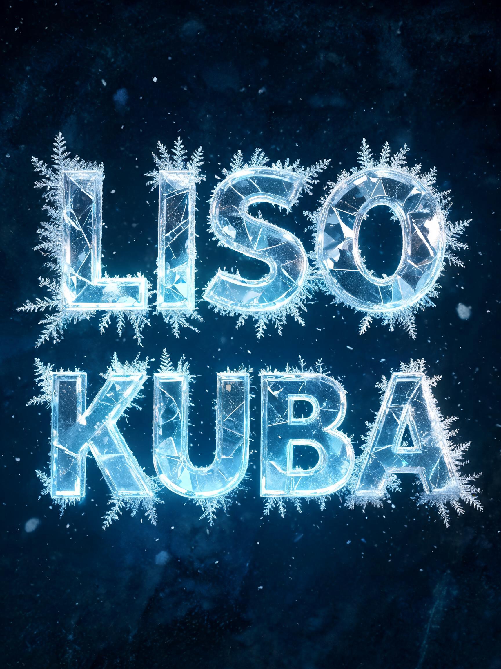 "Liso
Kuba" — Ice Crystal text effect