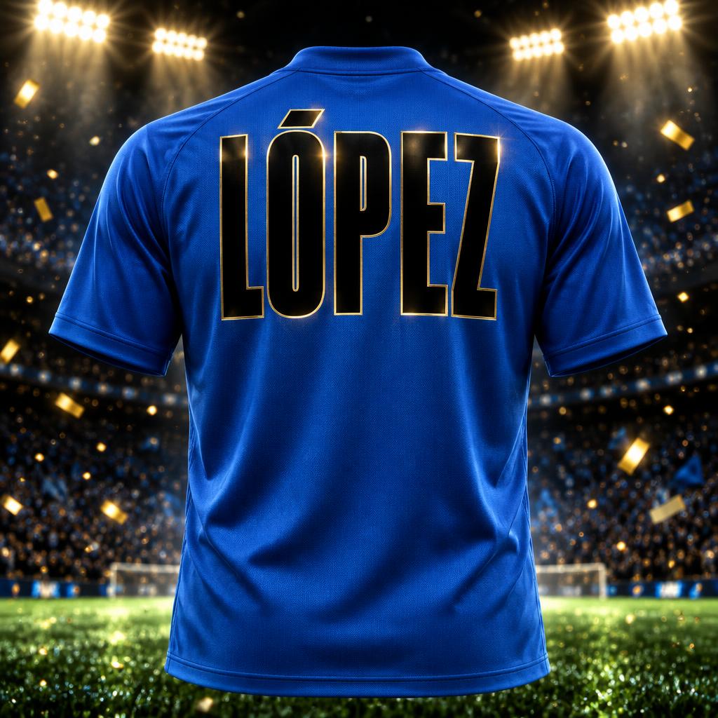 "LÓPEZ" — Sports Football | AI Text Effect Generator