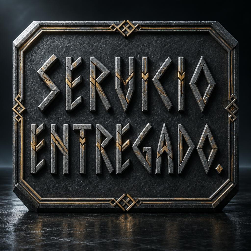 "Servicio Entregado." — Viking Runic | AI Text Effect Generator