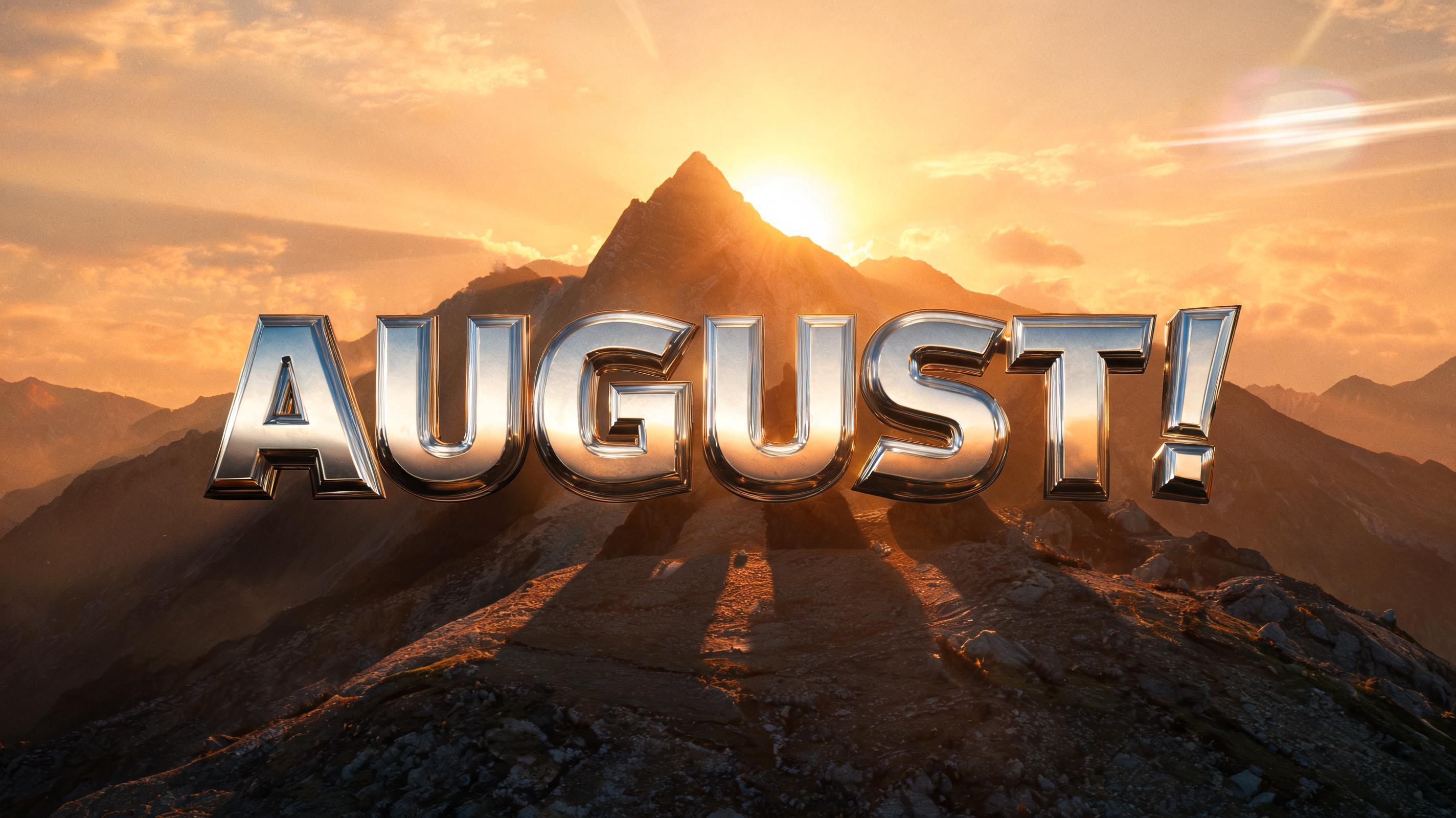 "AUGUSTT!" — Chrome Metal 3d | AI Text Effect Generator