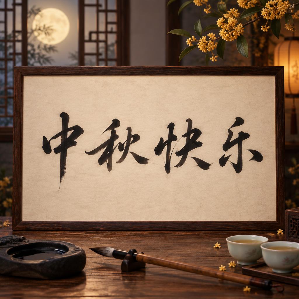 "中秋快乐" —  | AI Text Effect Generator