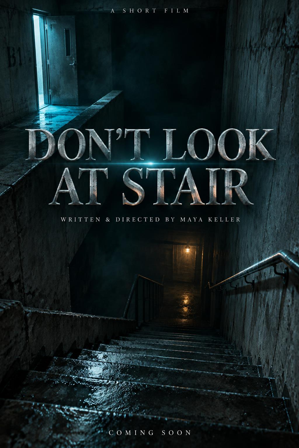 "DON’T LOOK
AT STAIR
A SHORT FILM
WRITTEN & DIRECTED BY MAYA KELLER
COMING SOON" — Cinematic Netflix | AI Text Effect Generator