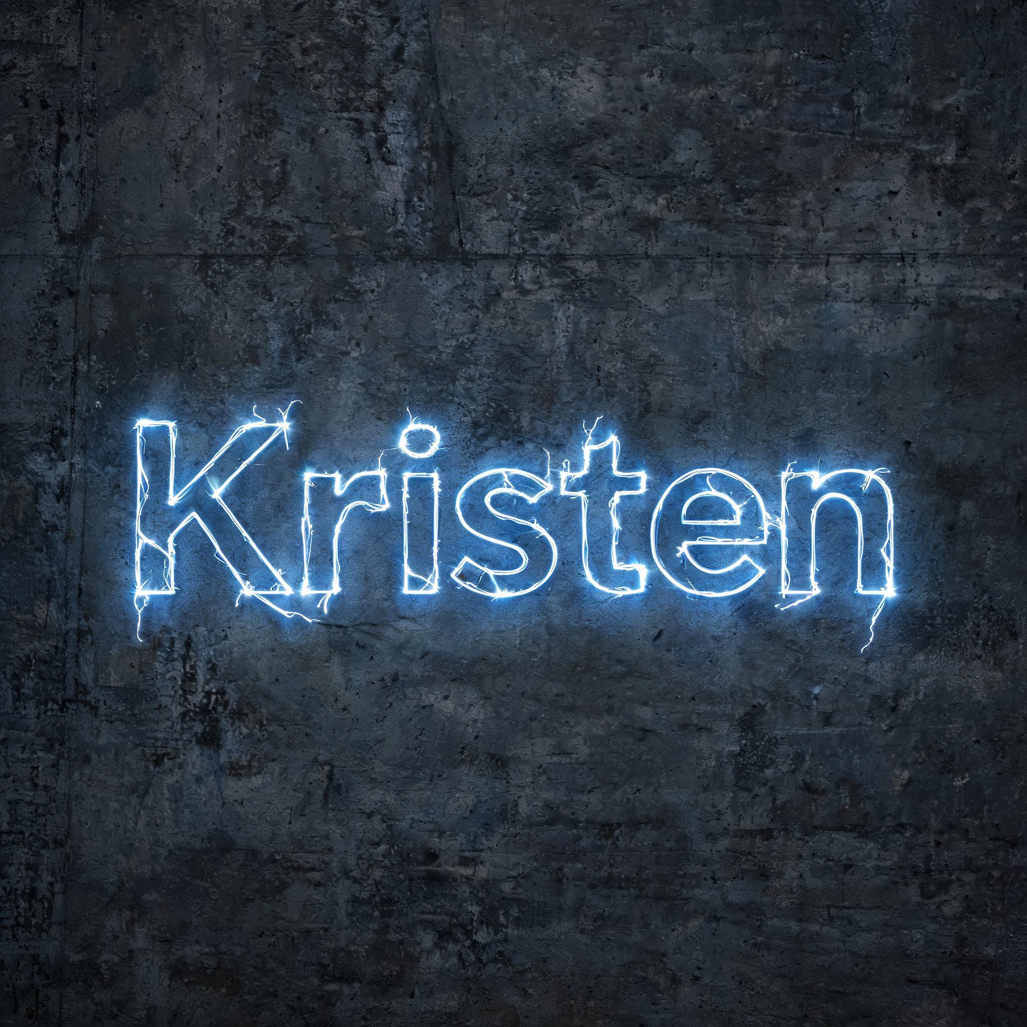 "Kristen" — Neon Sign | AI Text Effect Generator