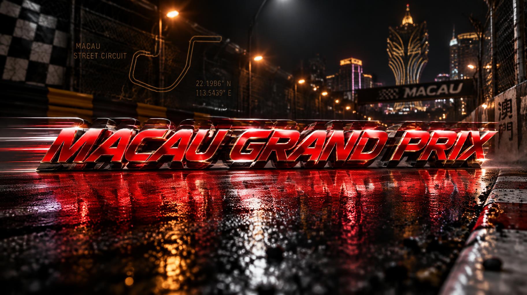 "MACAU GRAND PRIX" — Racing | AI Text Effect Generator