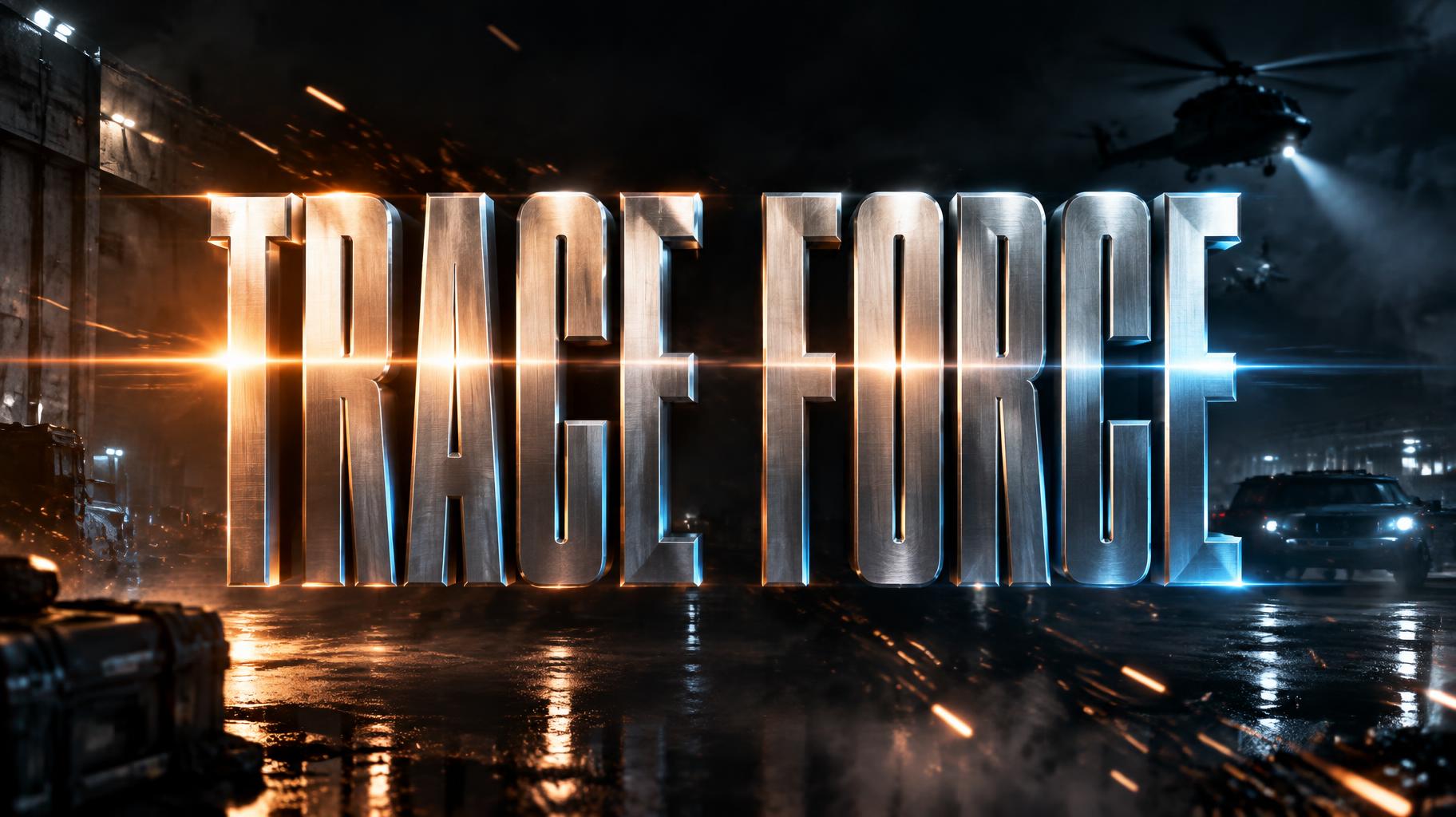 "TRACE FORCE" — Cinematic Action text effect