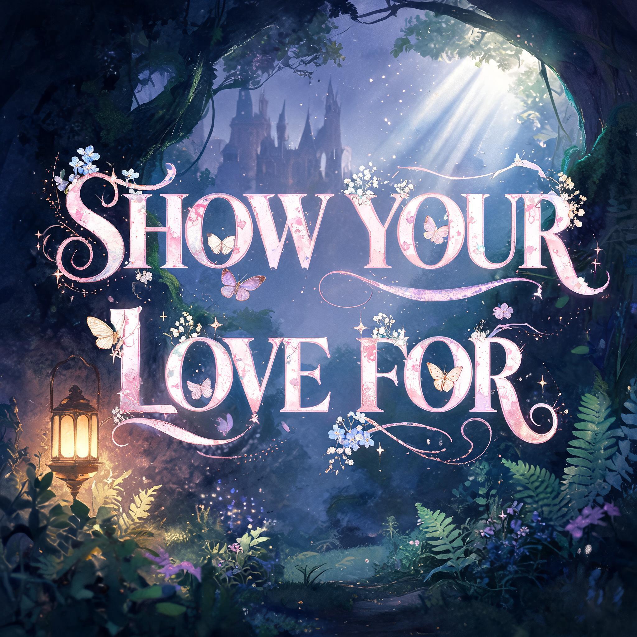 "SHOW YOUR LOVE FOR" — Fairy Tale | AI Text Effect Generator
