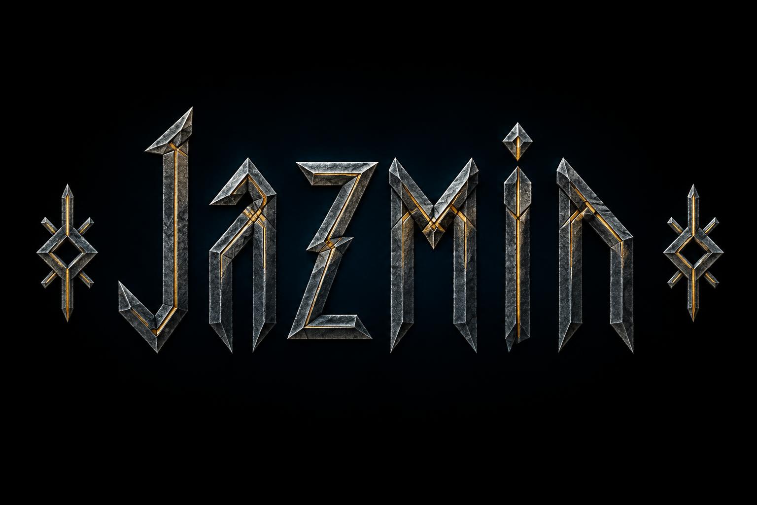"Jazmin" — Viking Runic | AI Text Effect Generator