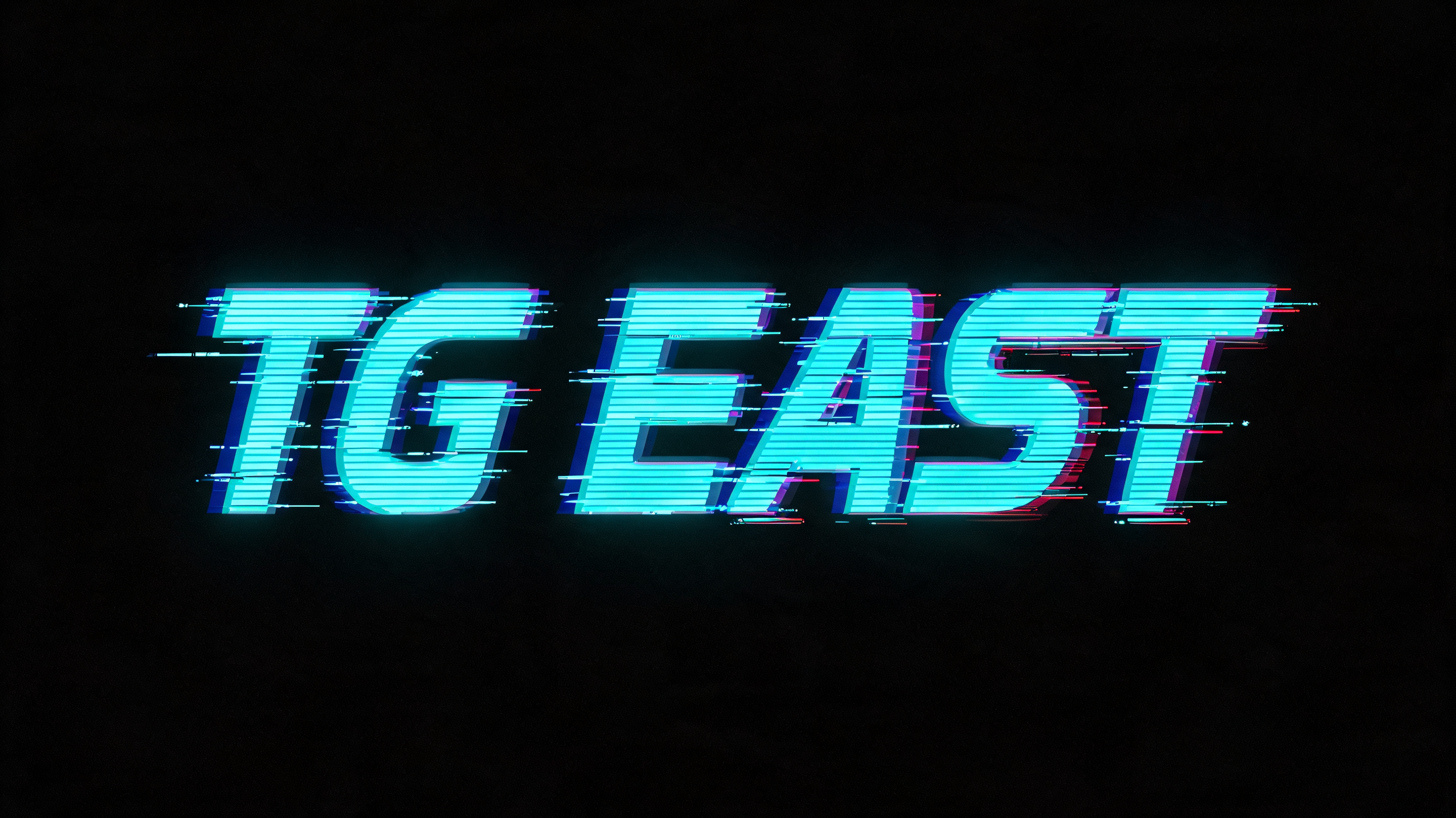 "TG EAST" — Cyberpunk Hologram | AI Text Effect Generator