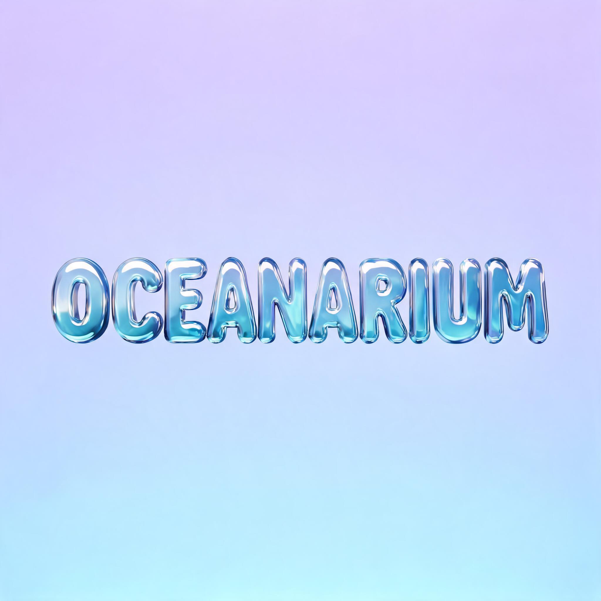 "Oceanarium" — Glass Liquid | AI Text Effect Generator