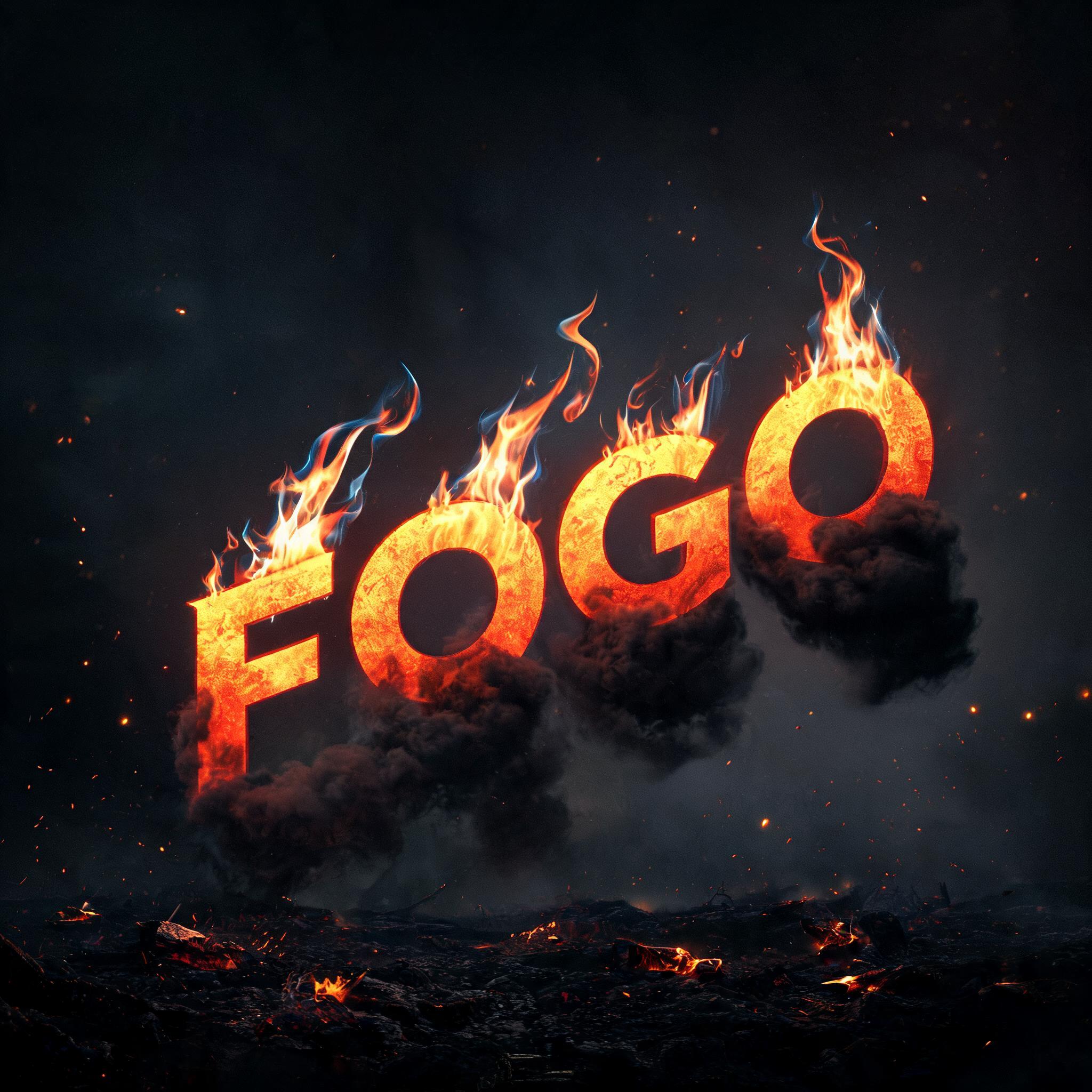 "FOGO" — Fire Smoke | AI Text Effect Generator