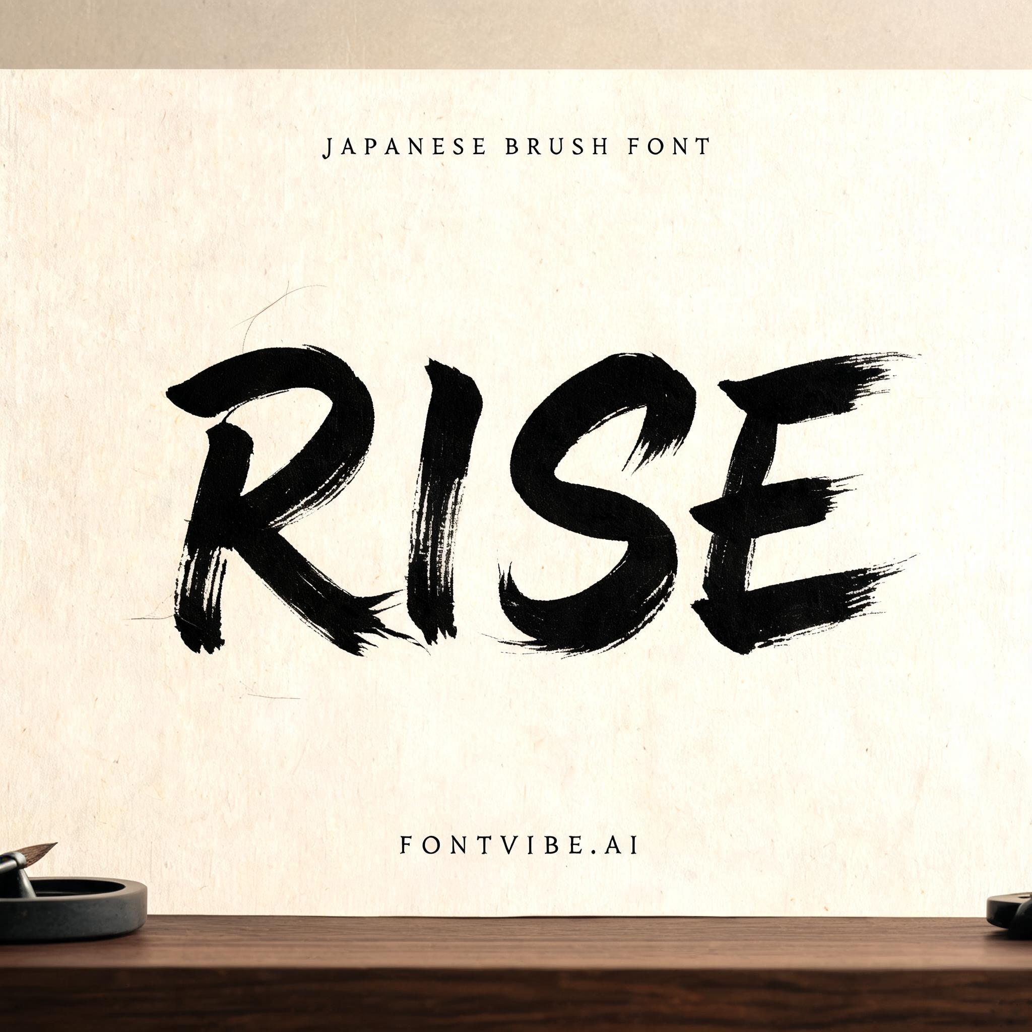 "RISE" — Brush Japanese Ink | AI Text Effect Generator