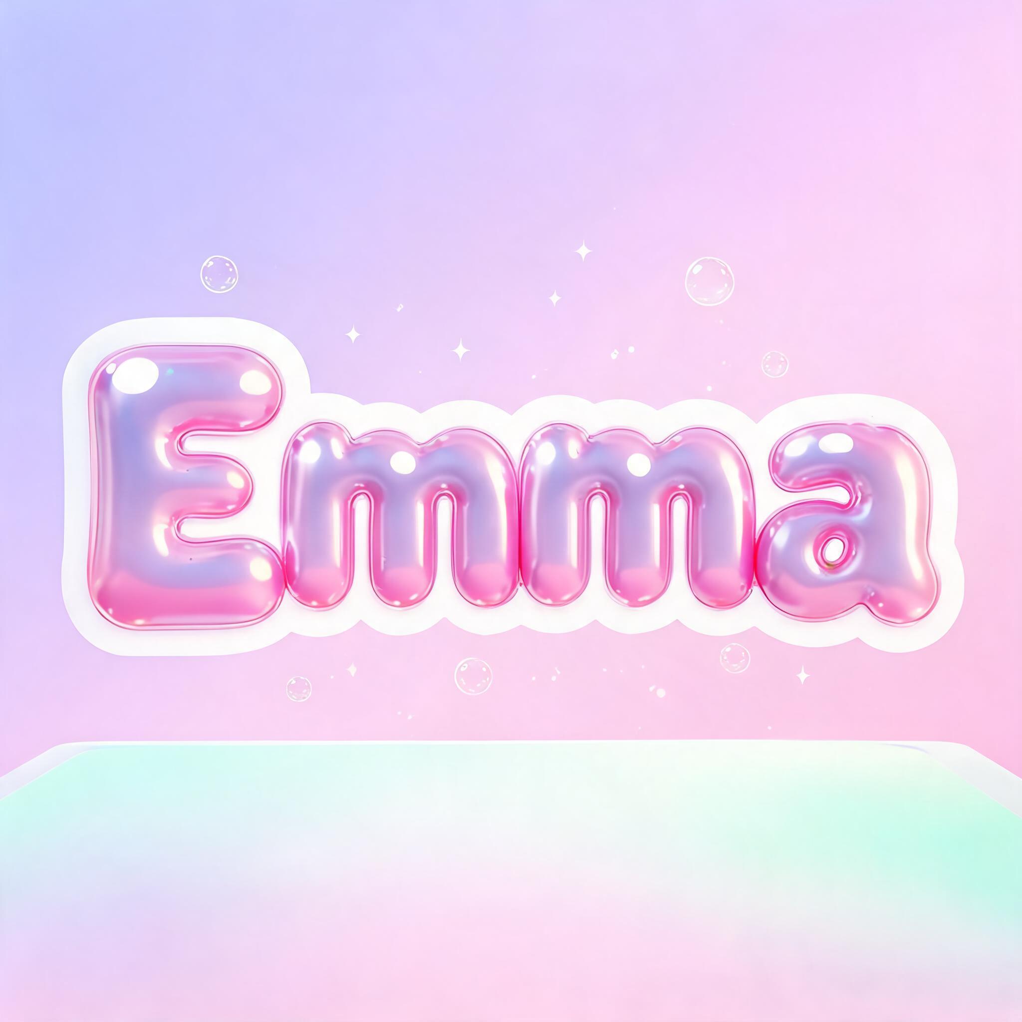 "Emma" — Bubble | AI Text Effect Generator