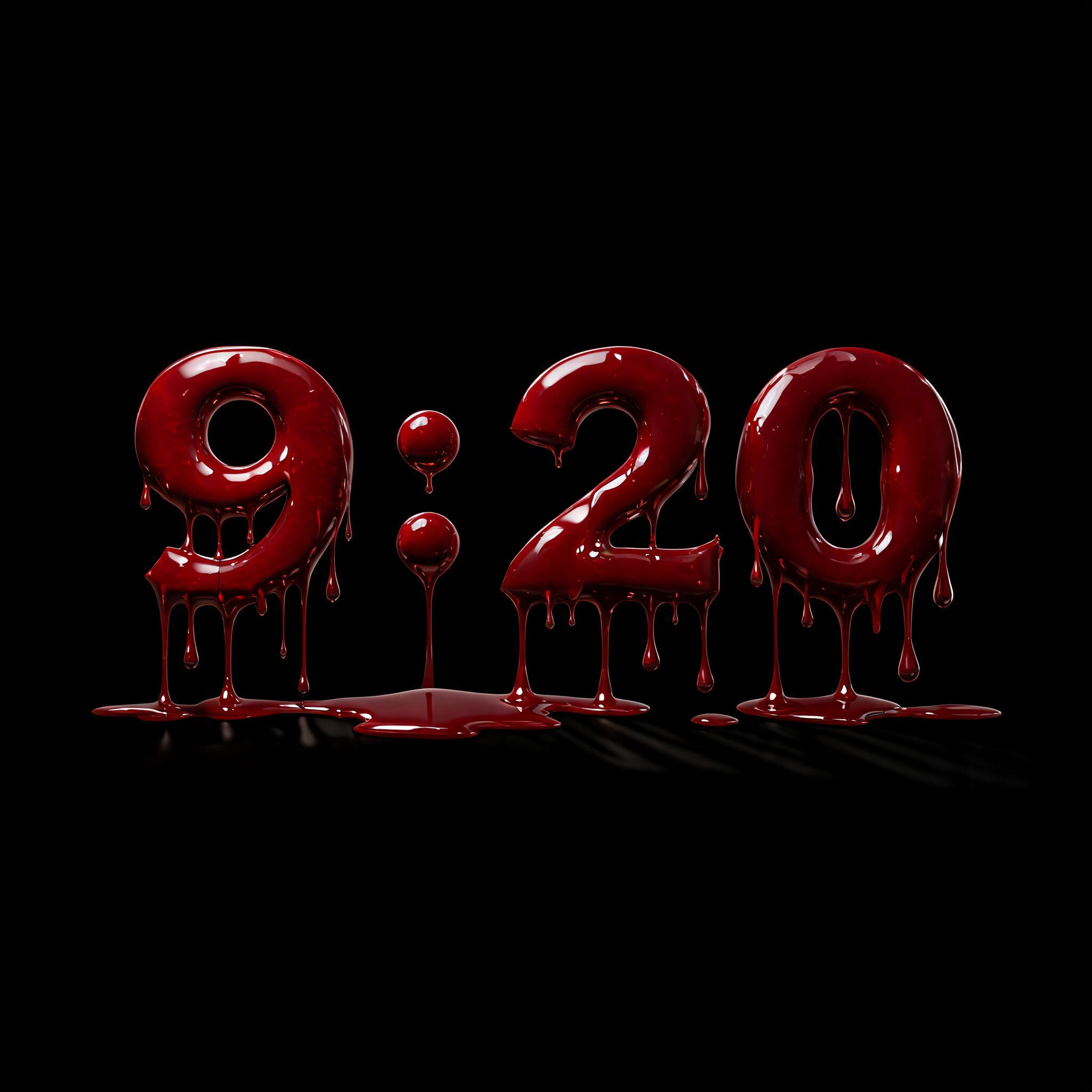 "9:20" — Drip Font | AI Text Effect Generator