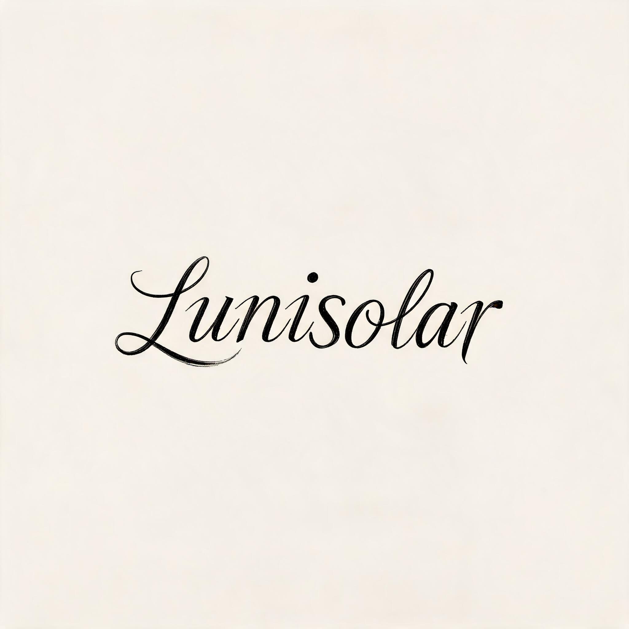 "lunisolar" — Cursive Modern text effect