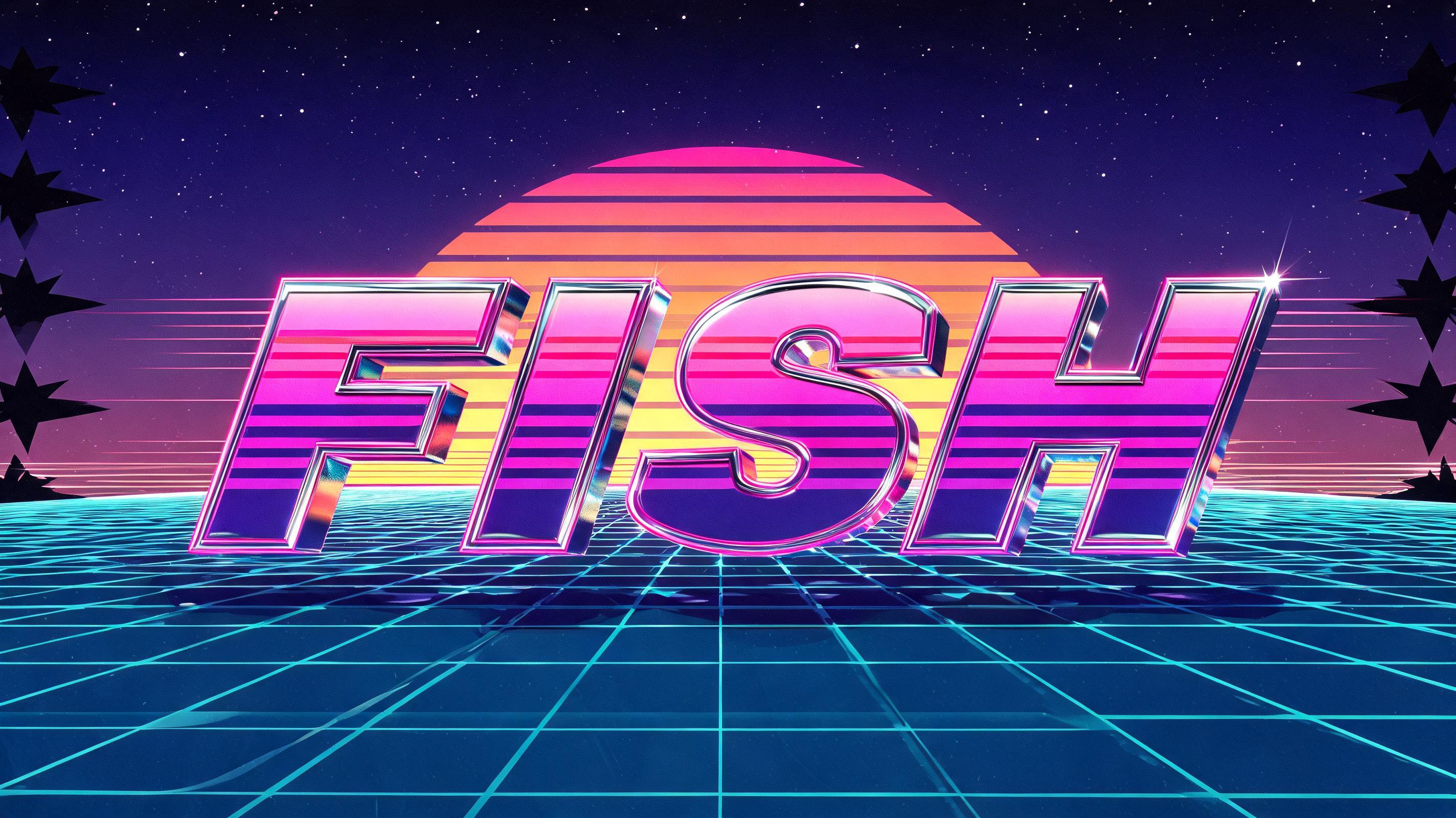 "FISH" — Cyberpunk Synthwave | AI Text Effect Generator