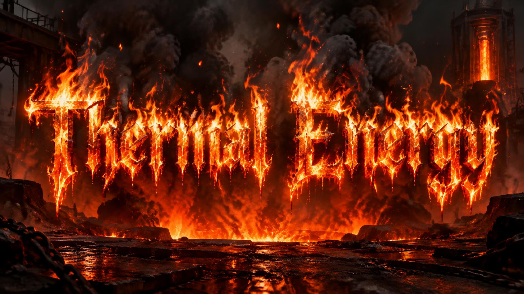 "Thermal Energy" — Fire Smoke | AI Text Effect Generator
