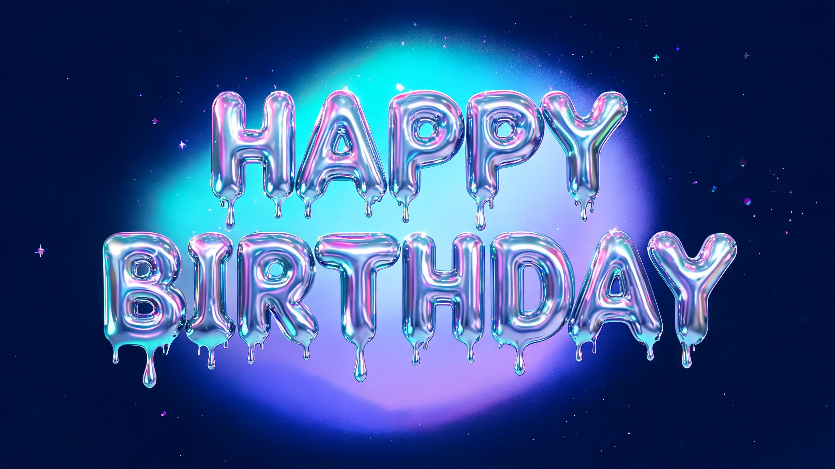 "HAPPY BIRTHDAY" — Y2k | AI Text Effect Generator