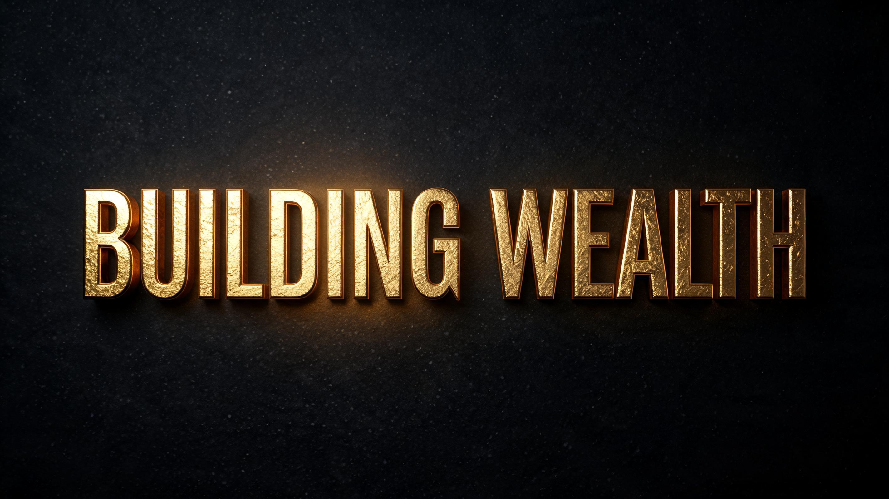 "BUILDING WEALTH" — Luxury Gold | AI Text Effect Generator