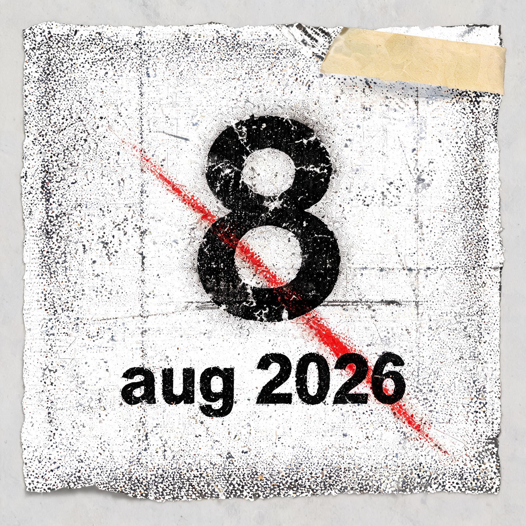 "8 aug 2026" — Grunge | AI Text Effect Generator