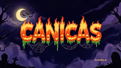 "CANICAS" — Halloween text effect