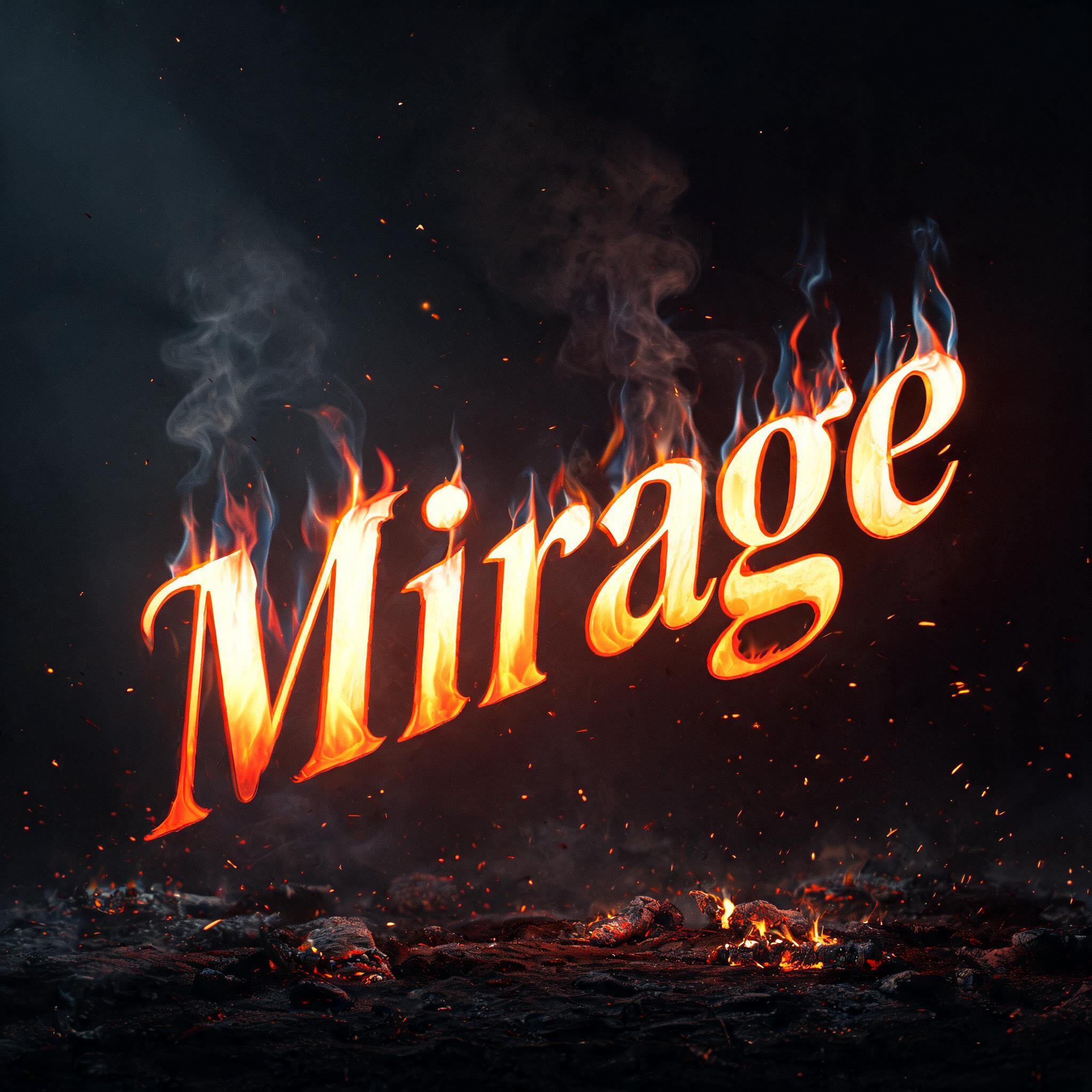 "Mirage" — Fire Smoke | AI Text Effect Generator