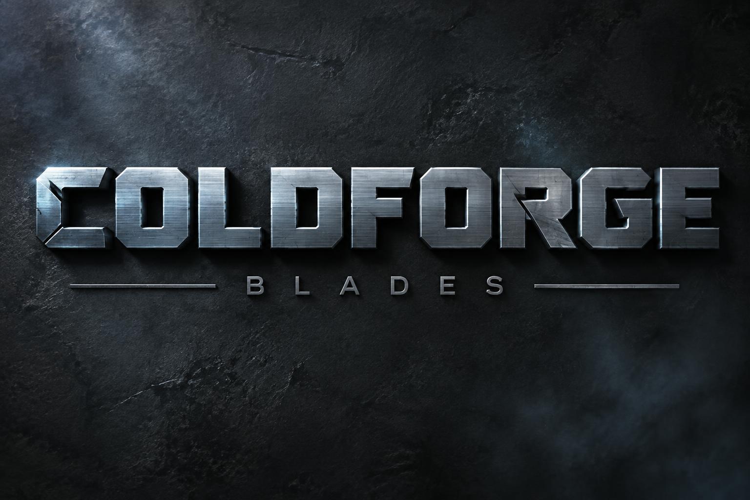 "COLDFORGE
BLADES" — Metallic | AI Text Effect Generator