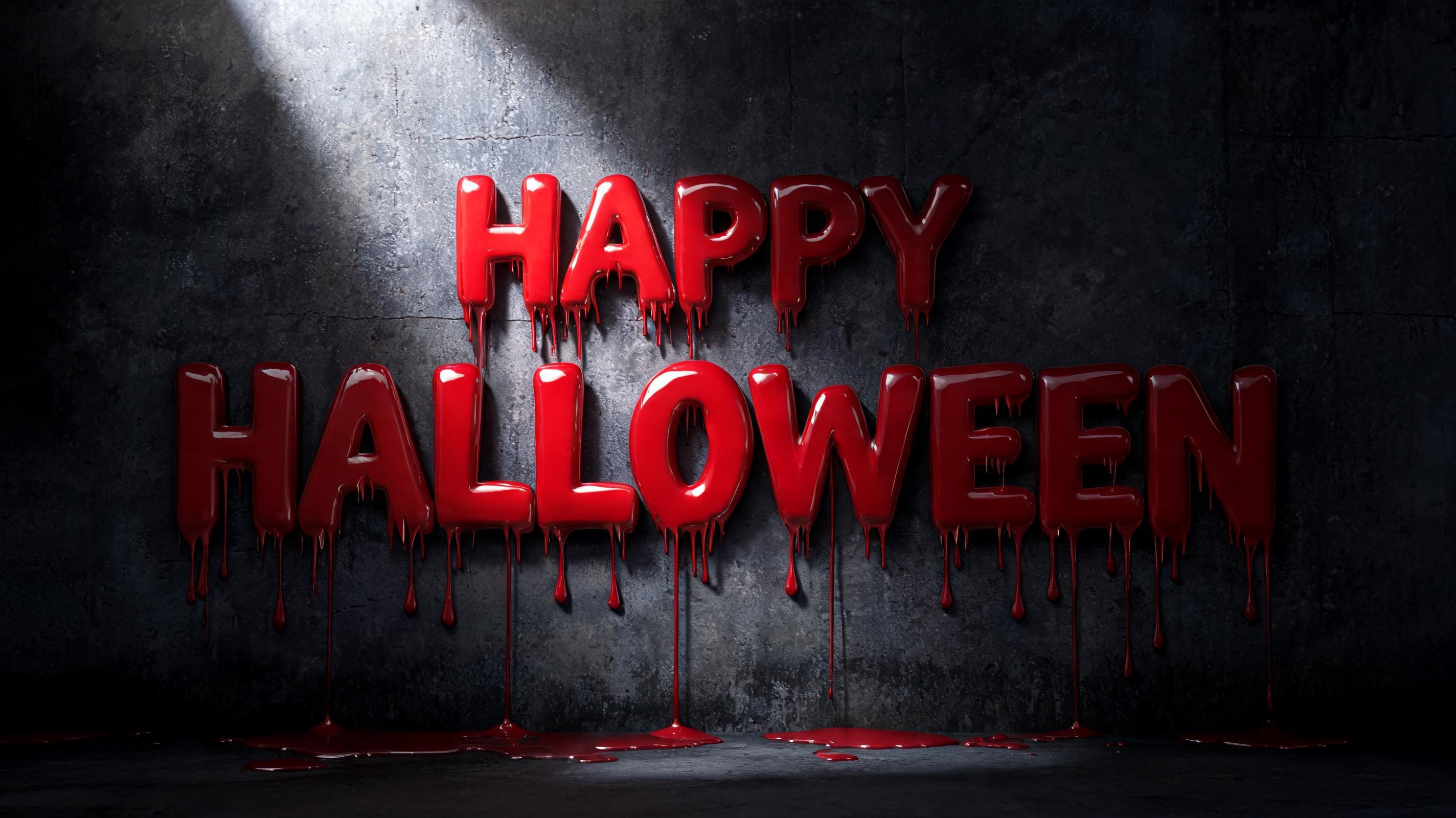 "HAPPY HALLOWEEN" — Drip Font | AI Text Effect Generator