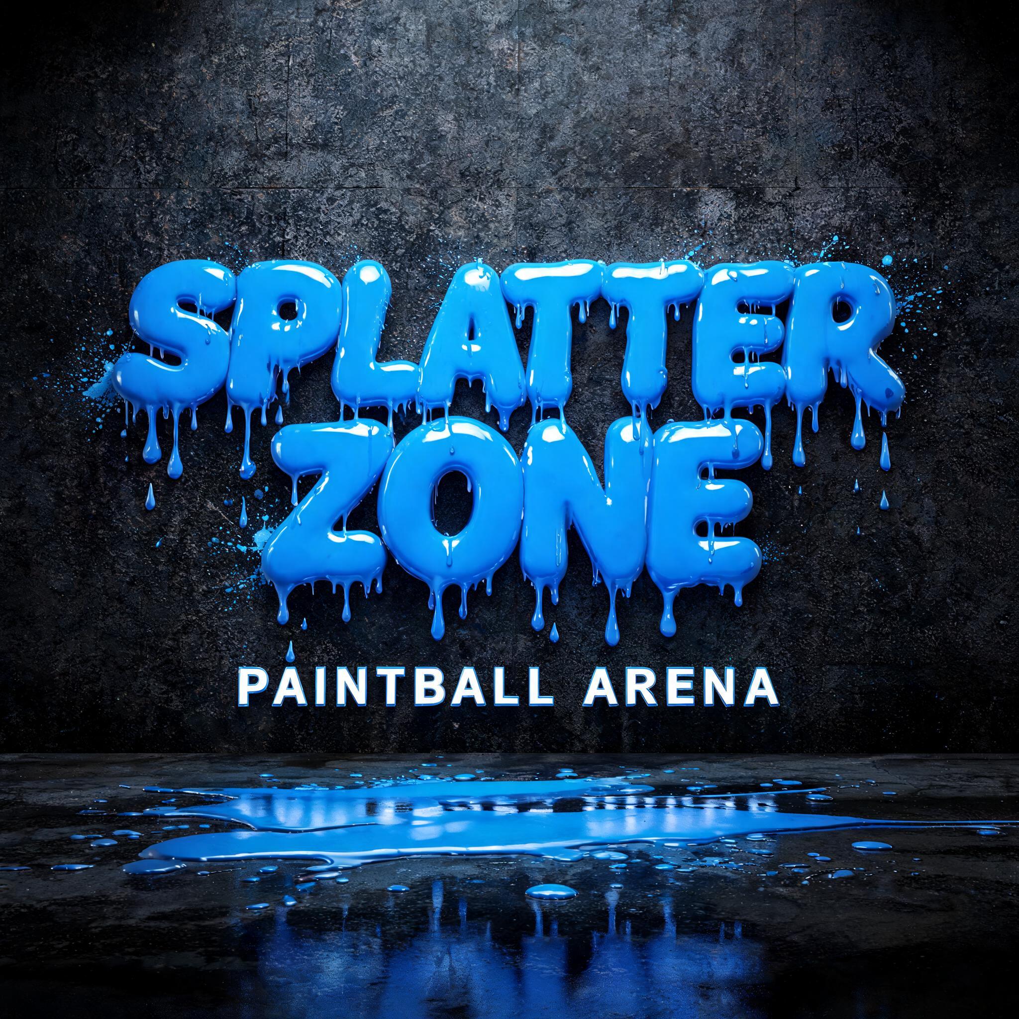 "SPLATTER
ZONE
PAINTBALL ARENA" — Drip Font text effect