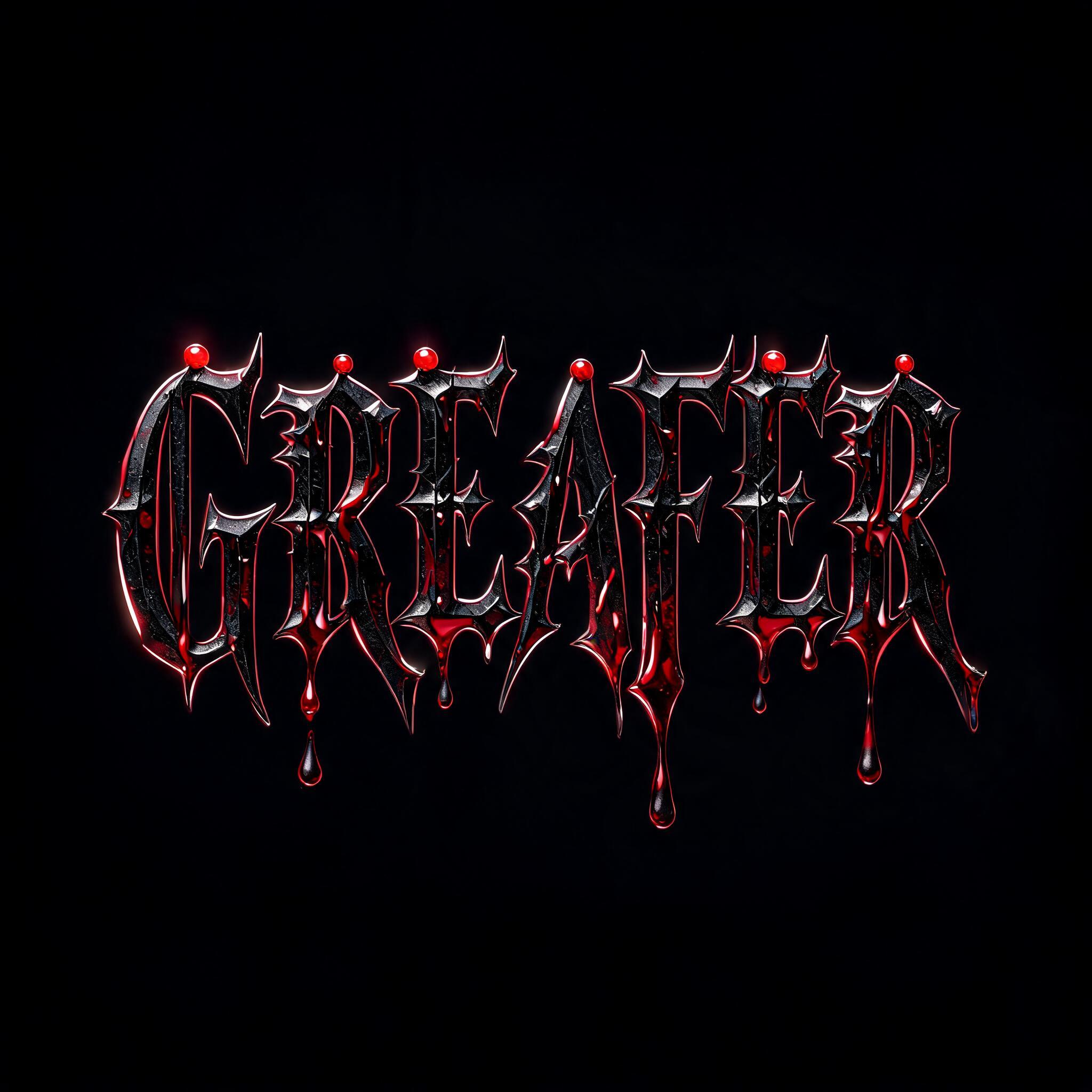 "GREAFER" — Drip Font Blood | AI Text Effect Generator