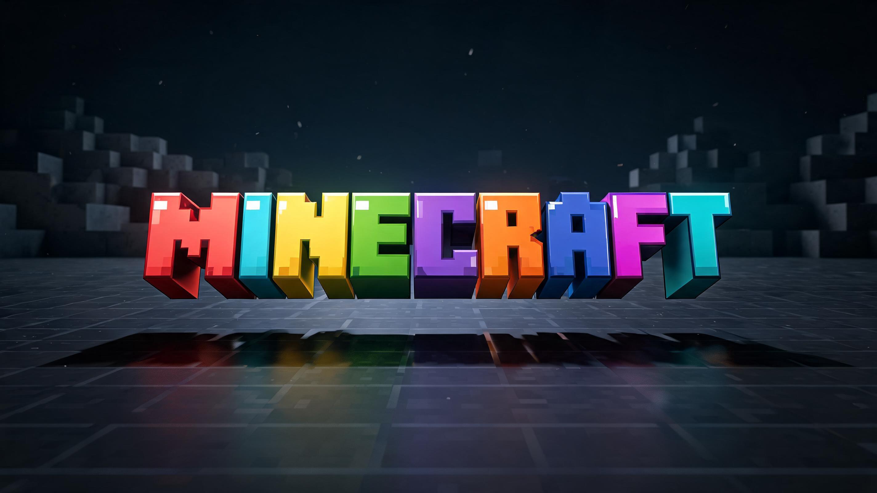 "Minecraft" — 3d Bold text effect