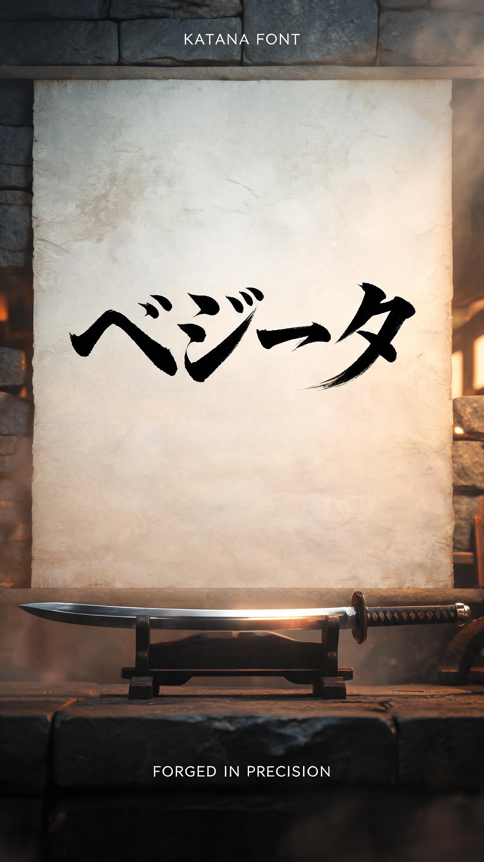 "ベジータ" — Brush Japanese Ink | AI Text Effect Generator