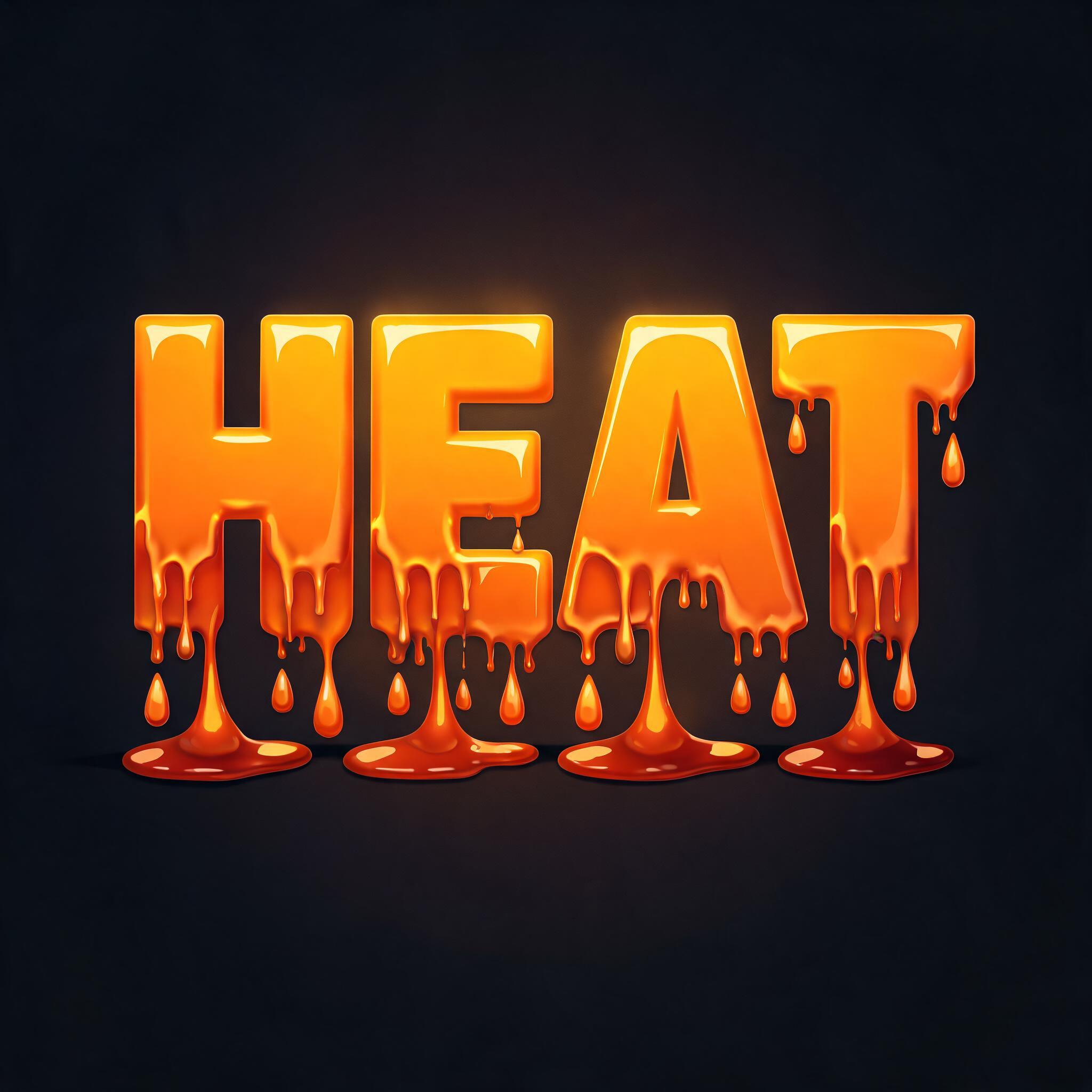 "HEAT" — Drip Font Melting | AI Text Effect Generator