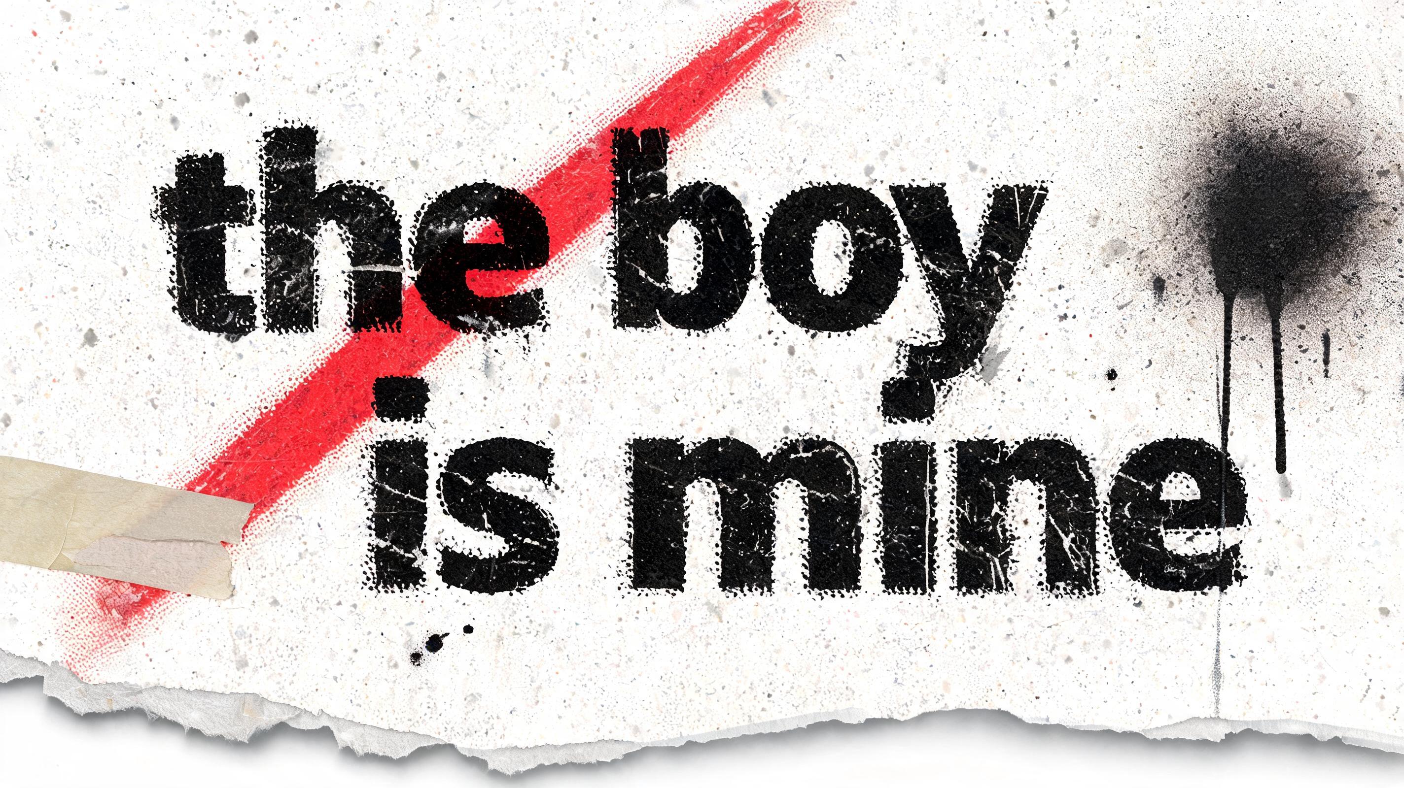 "the boy is mine" — Grunge | AI Text Effect Generator
