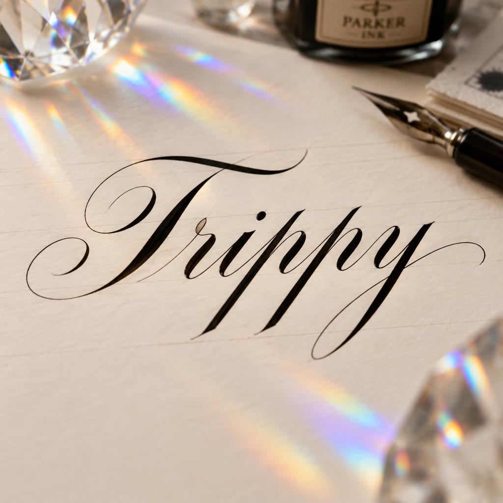 "Trippy" — Cursive Calligraphy text effect