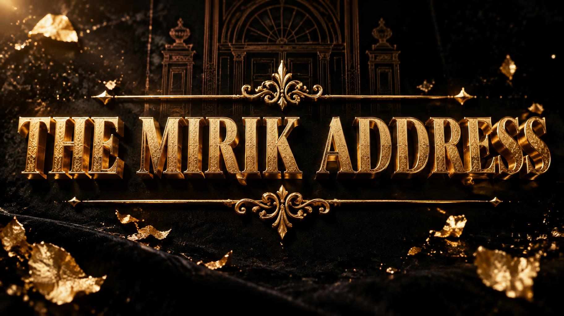 "THE MIRIK ADDRESS" — Luxury Gold | AI Text Effect Generator
