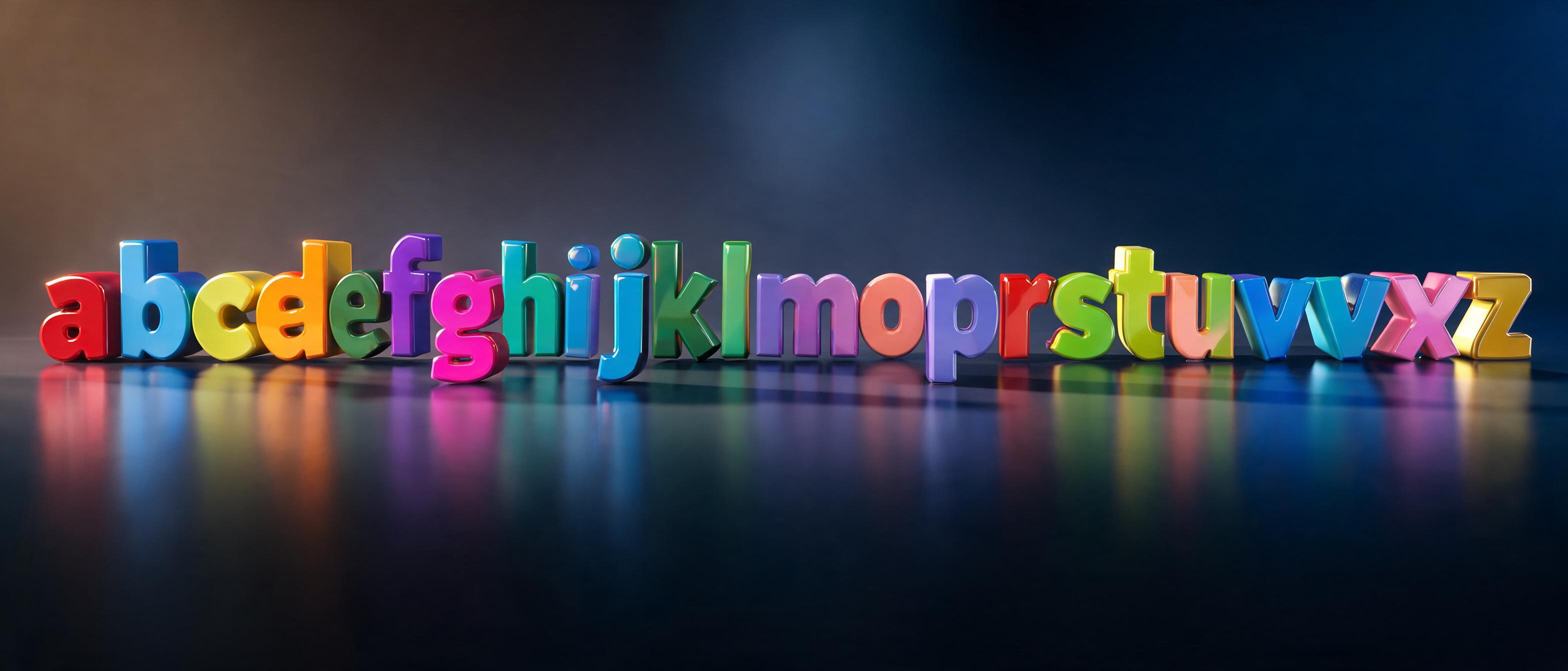 "a b c d e f g h i j k l m n o p q r s t u v w x y z" — 3d Bold | AI Text Effect Generator