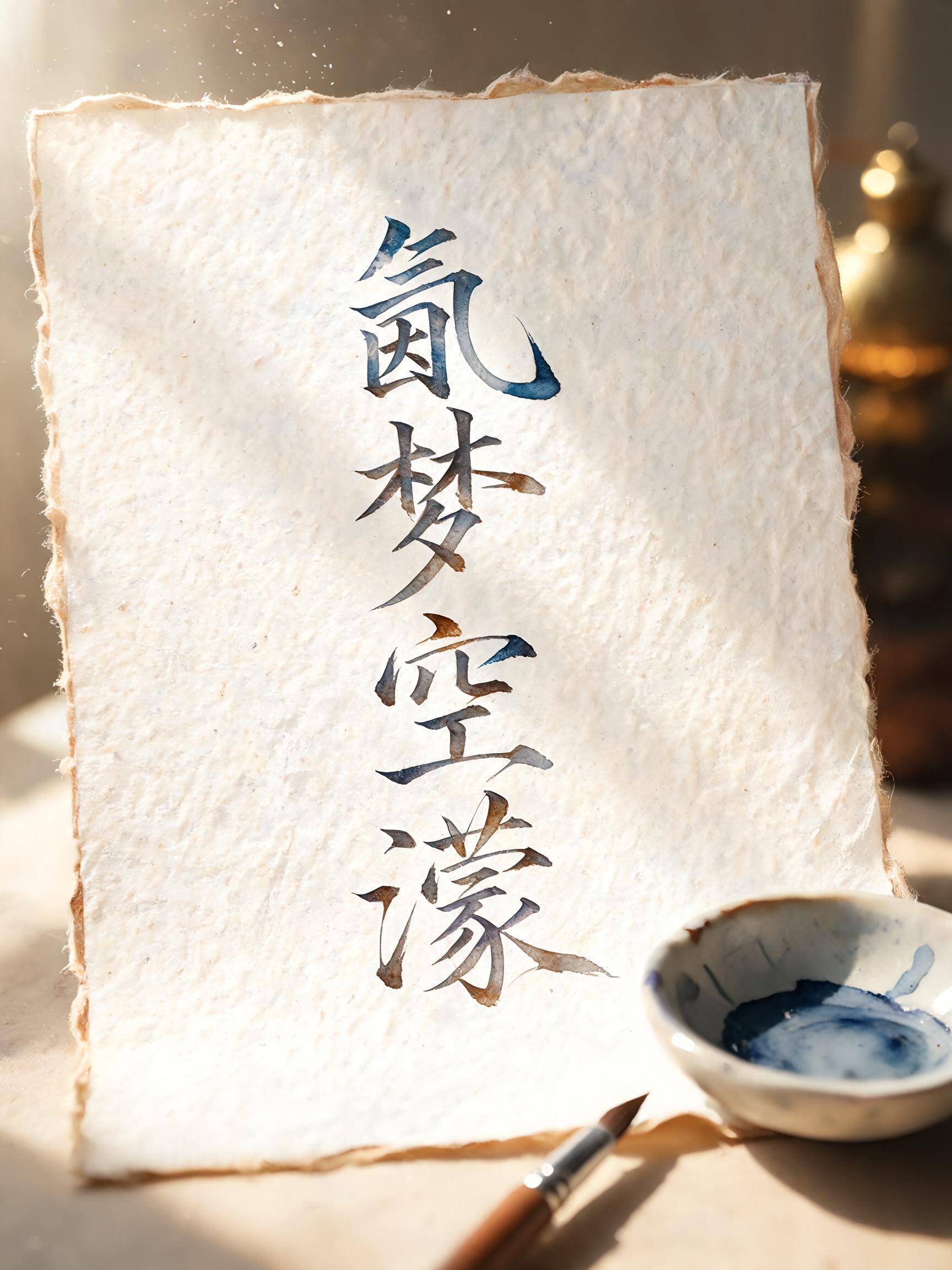 "氤梦空濛" — Handwritten Script | AI Text Effect Generator