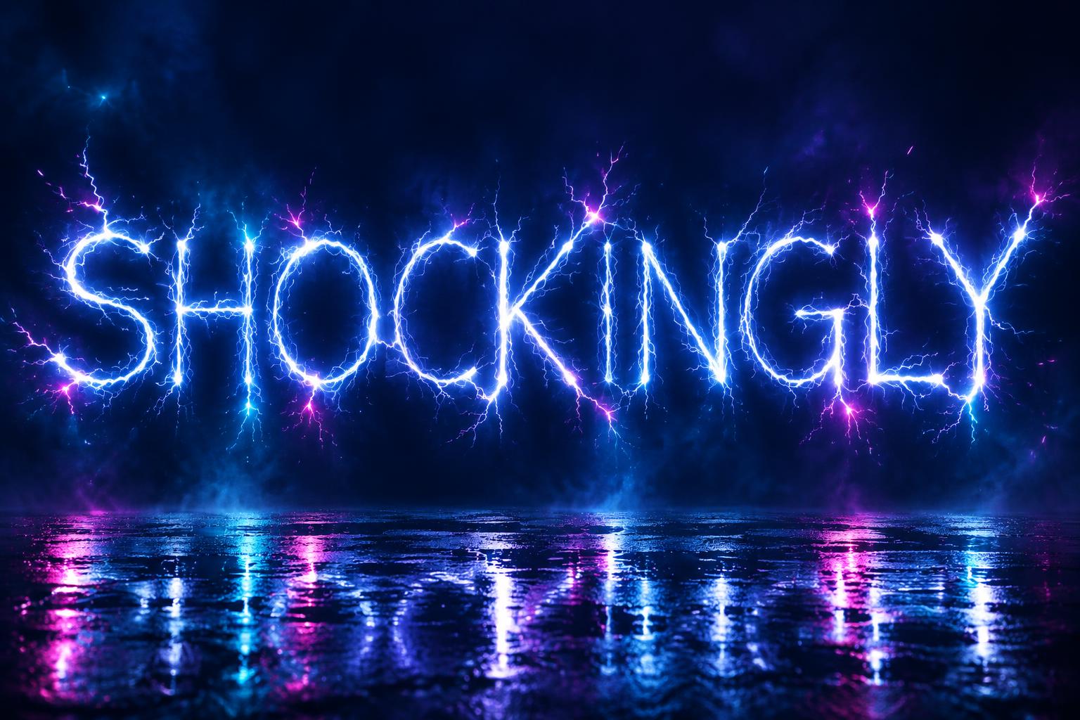 "SHOCKINGLY" — Neon Glow | AI Text Effect Generator
