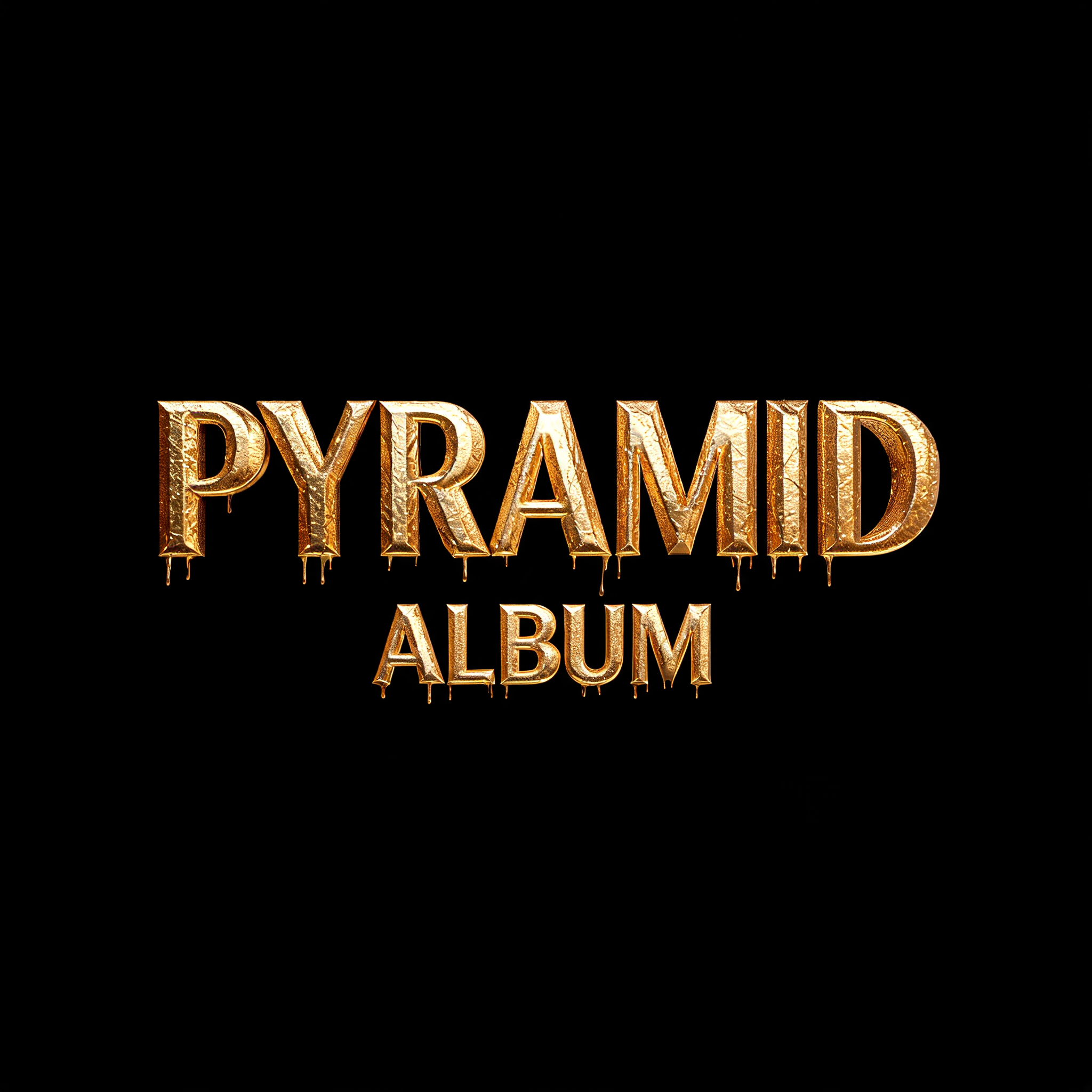 "PYRAMID 
ALBUM" — Luxury Gold | AI Text Effect Generator