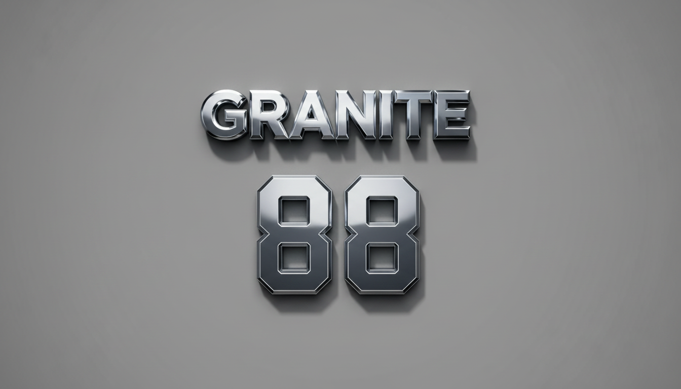 "GRANITE" — Chrome Metal 3d | AI Text Effect Generator