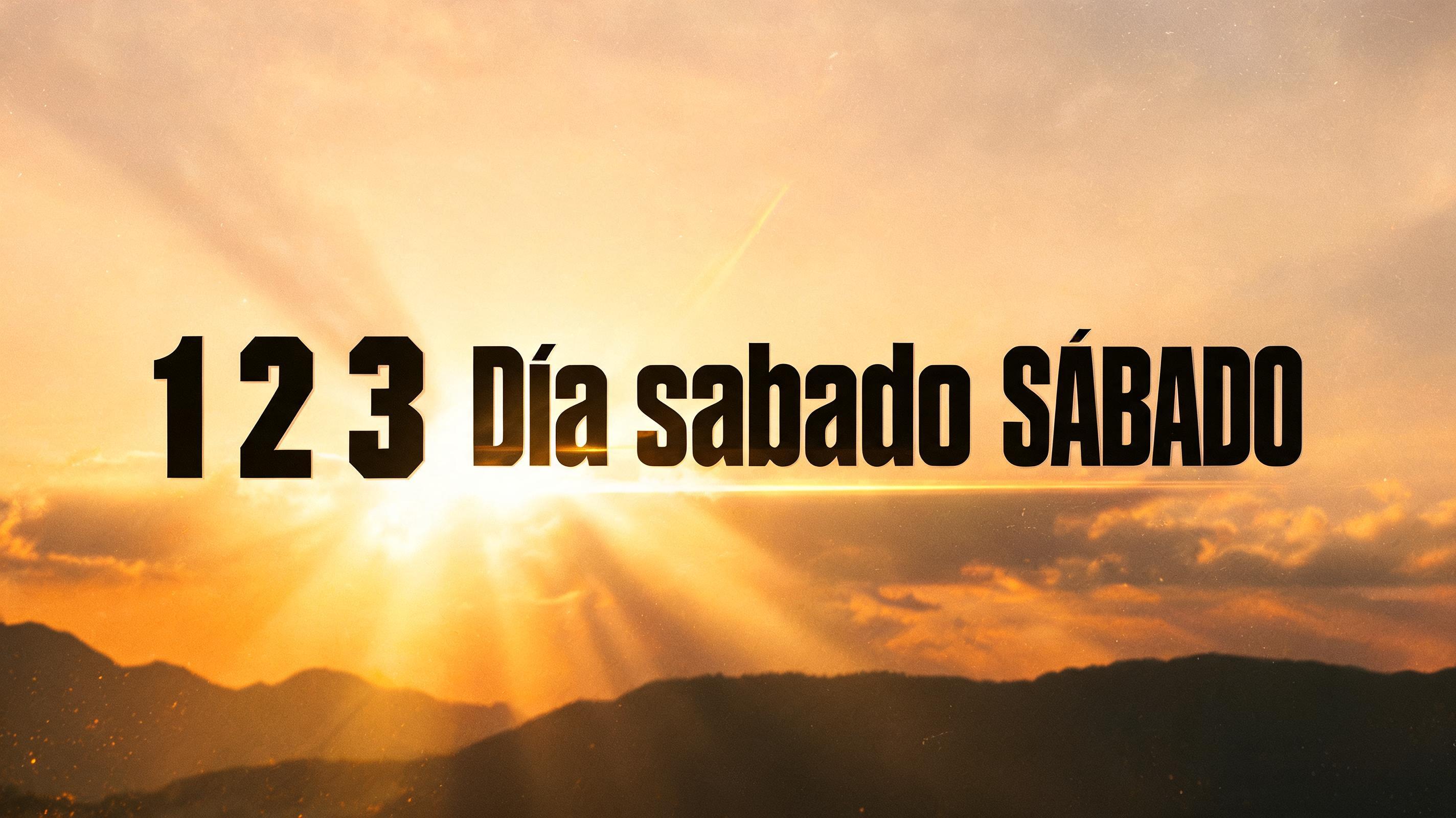 "1 2 3 Día sábado SÁBADO" — Cinematic | AI Text Effect Generator