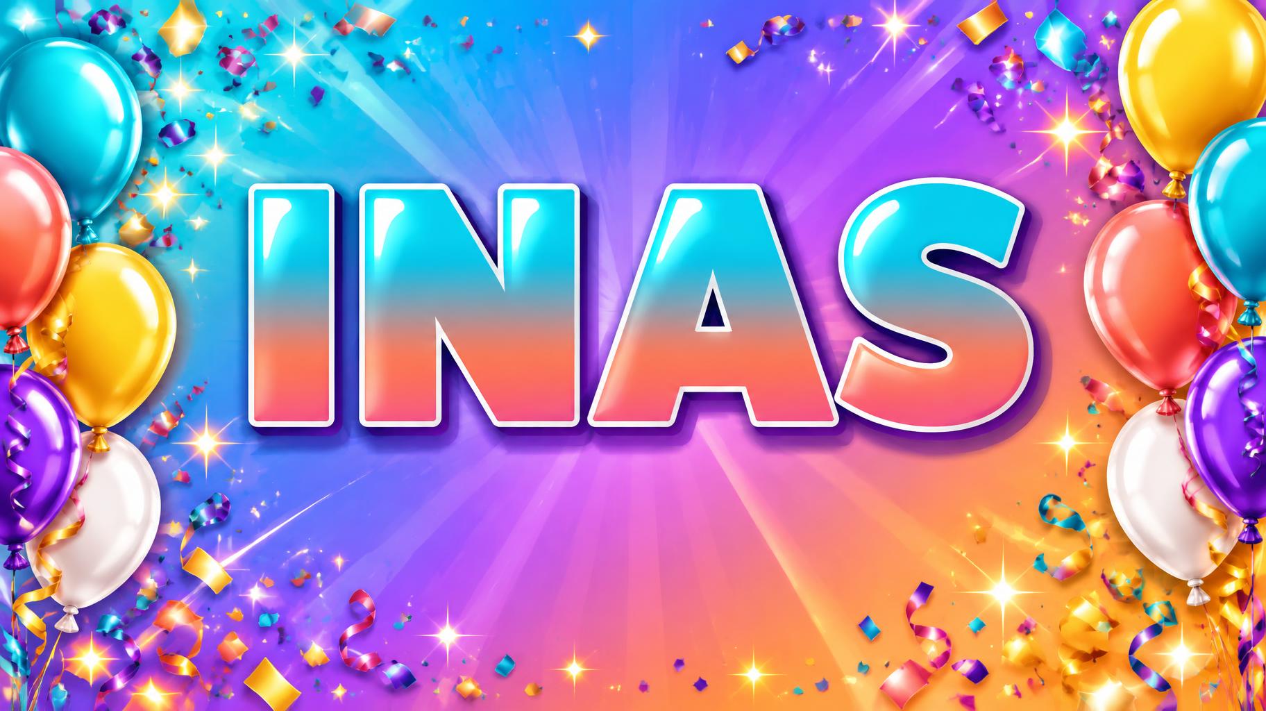 "INAS" — Birthday | AI Text Effect Generator