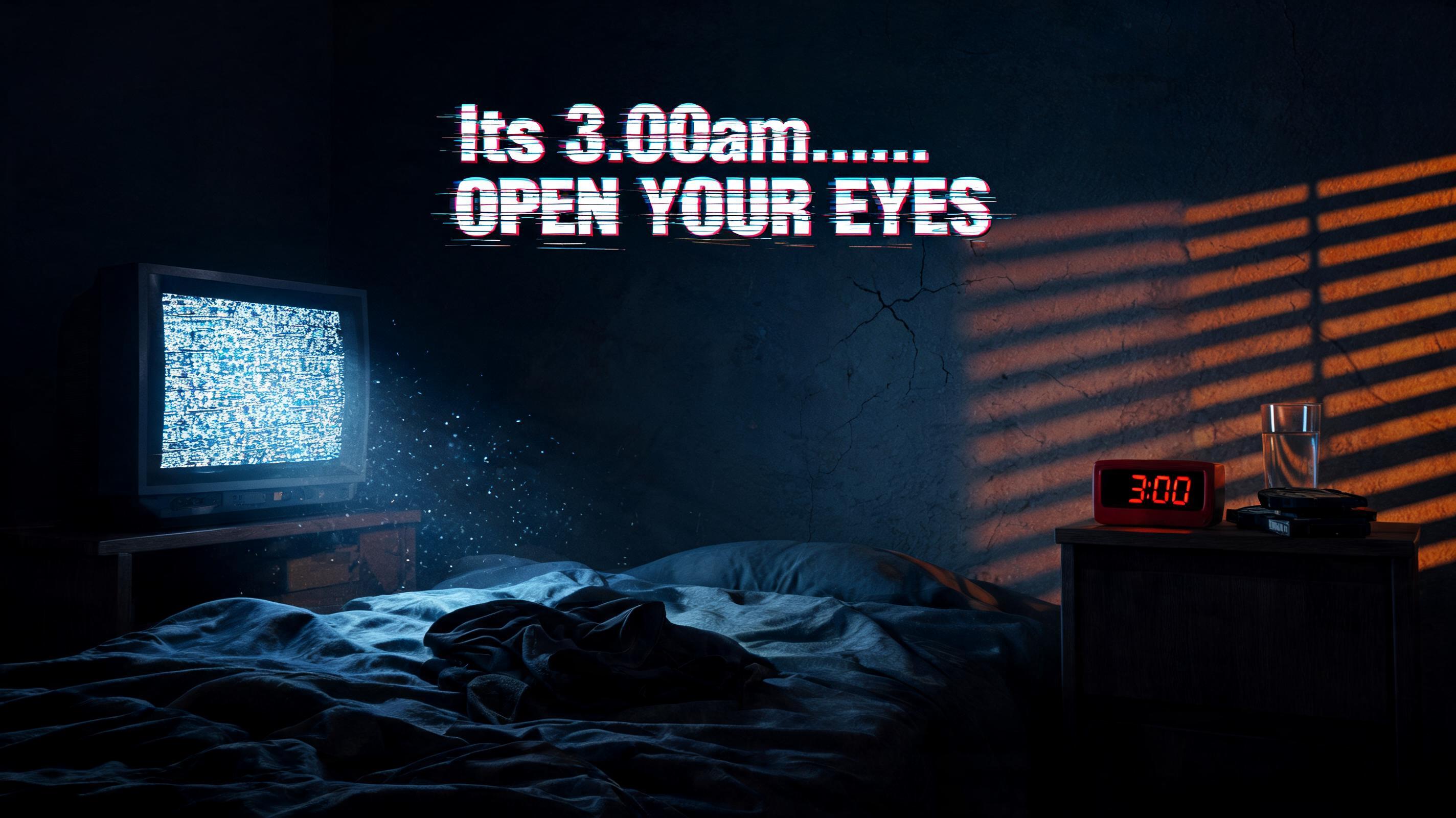 "Its 3.00am........OPEN YOUR EYES" —  | AI Text Effect Generator