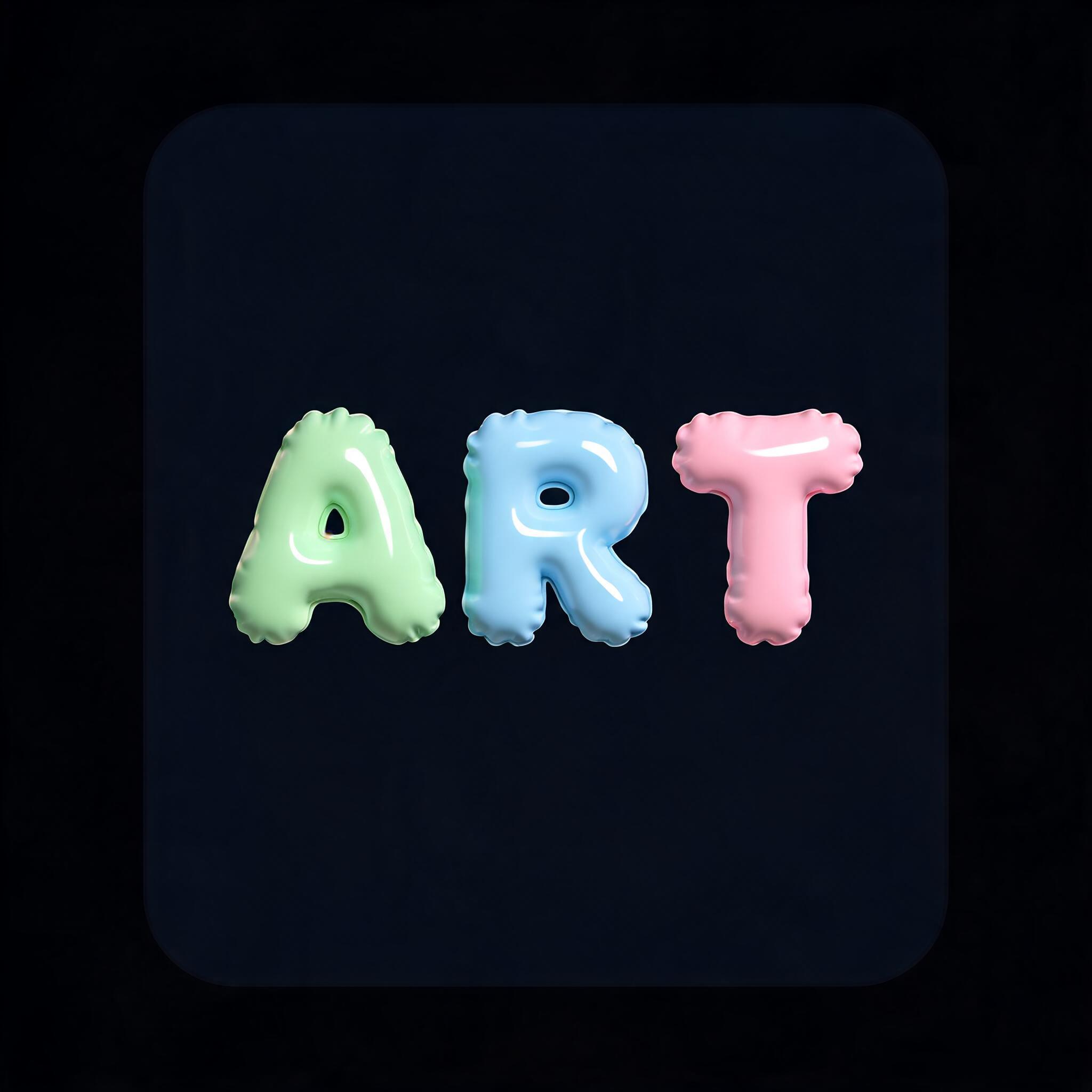 "ART" — Y2k Bubbly | AI Text Effect Generator