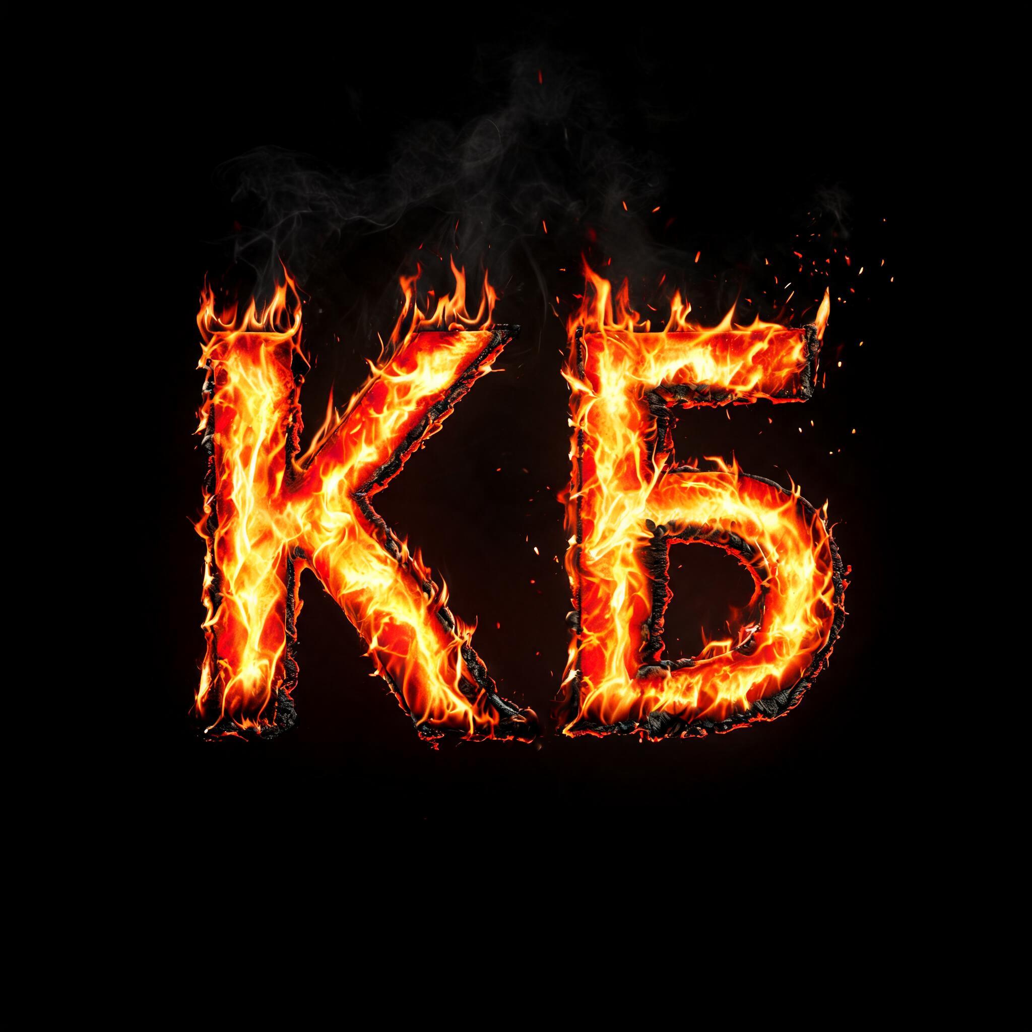 "КБ" — Fire Smoke | AI Text Effect Generator